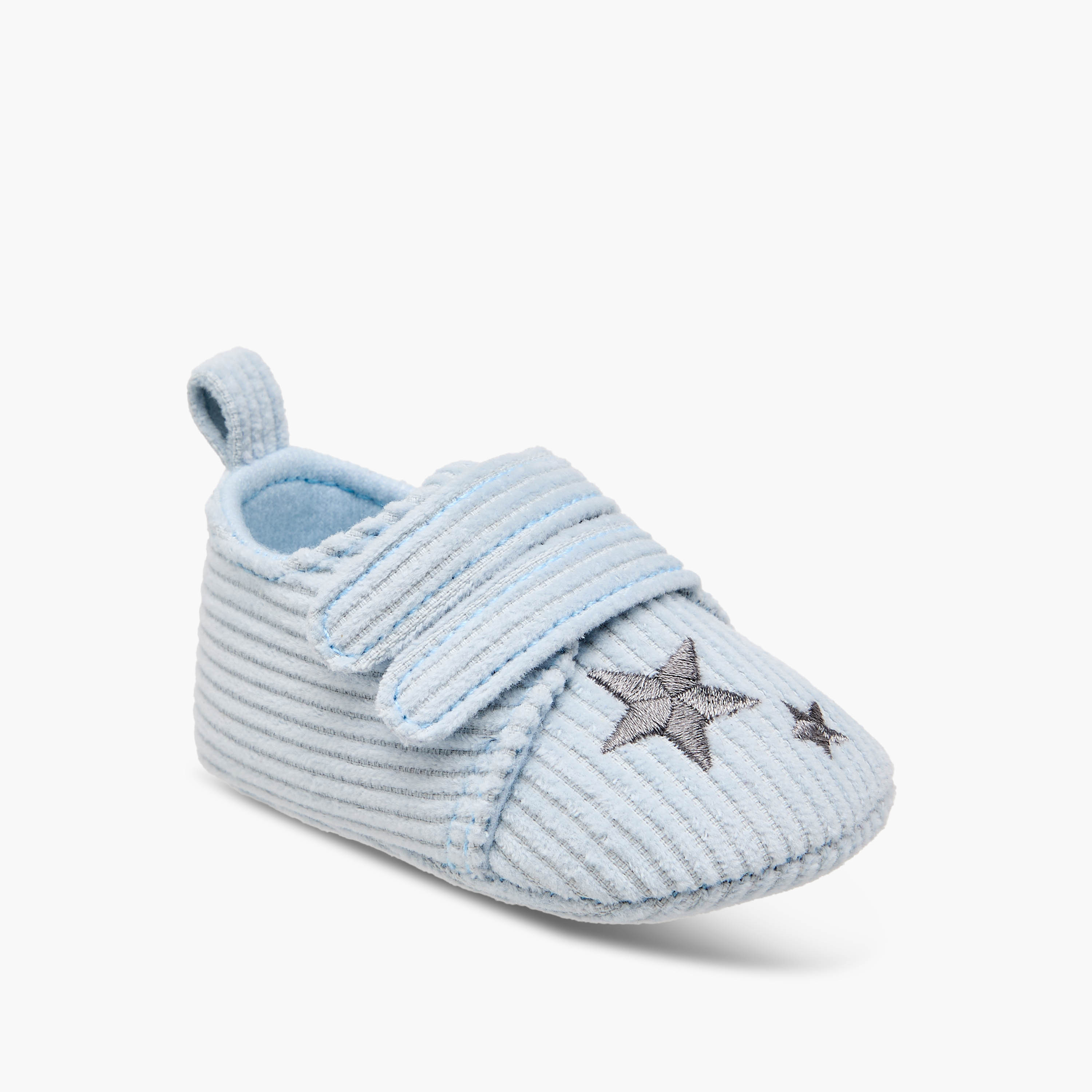 Juniors Booties with Star Embroidery-baby-boys-shoes-booties-image-2