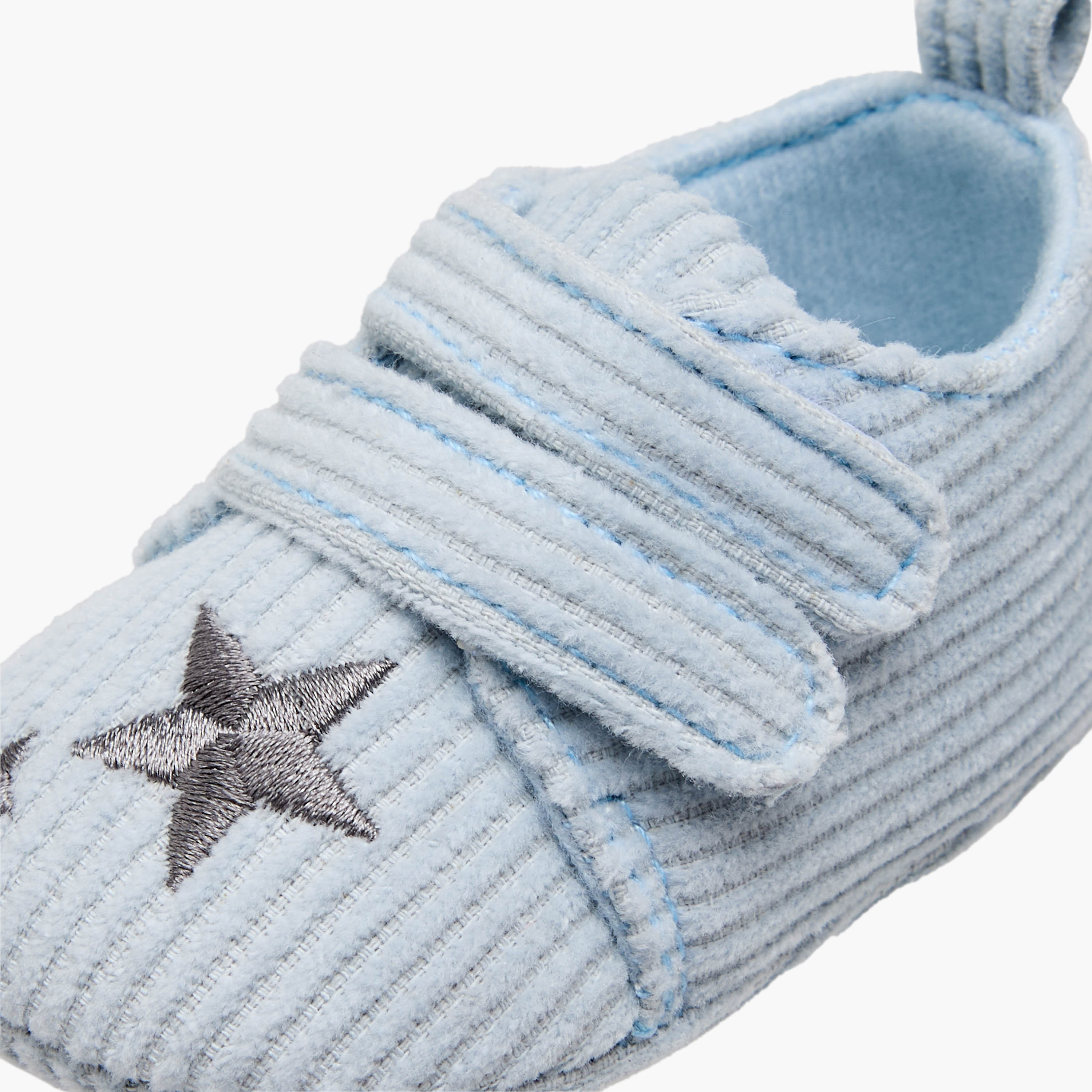 Juniors Booties with Star Embroidery-baby-boys-shoes-booties-image-4