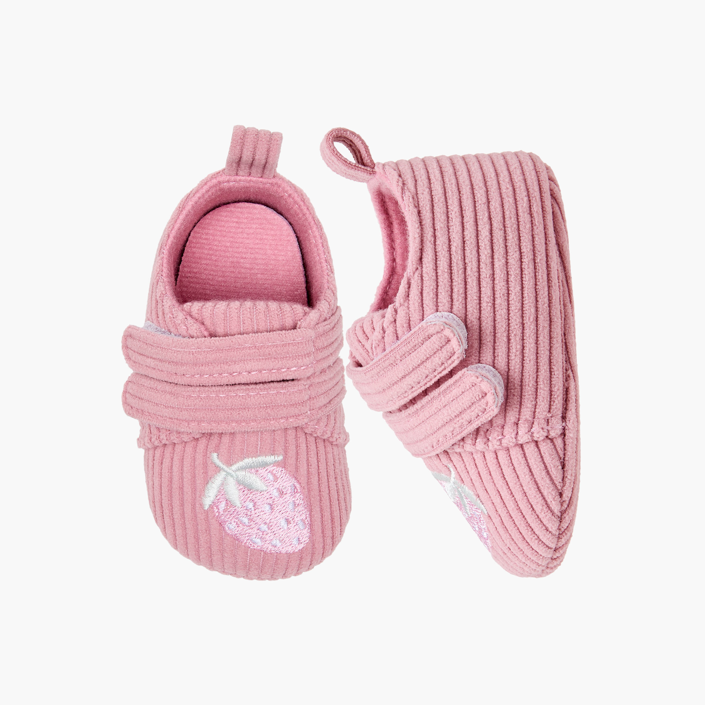 Juniors Booties with Strawberry Embroidery-baby-girls-shoes-booties-image-1