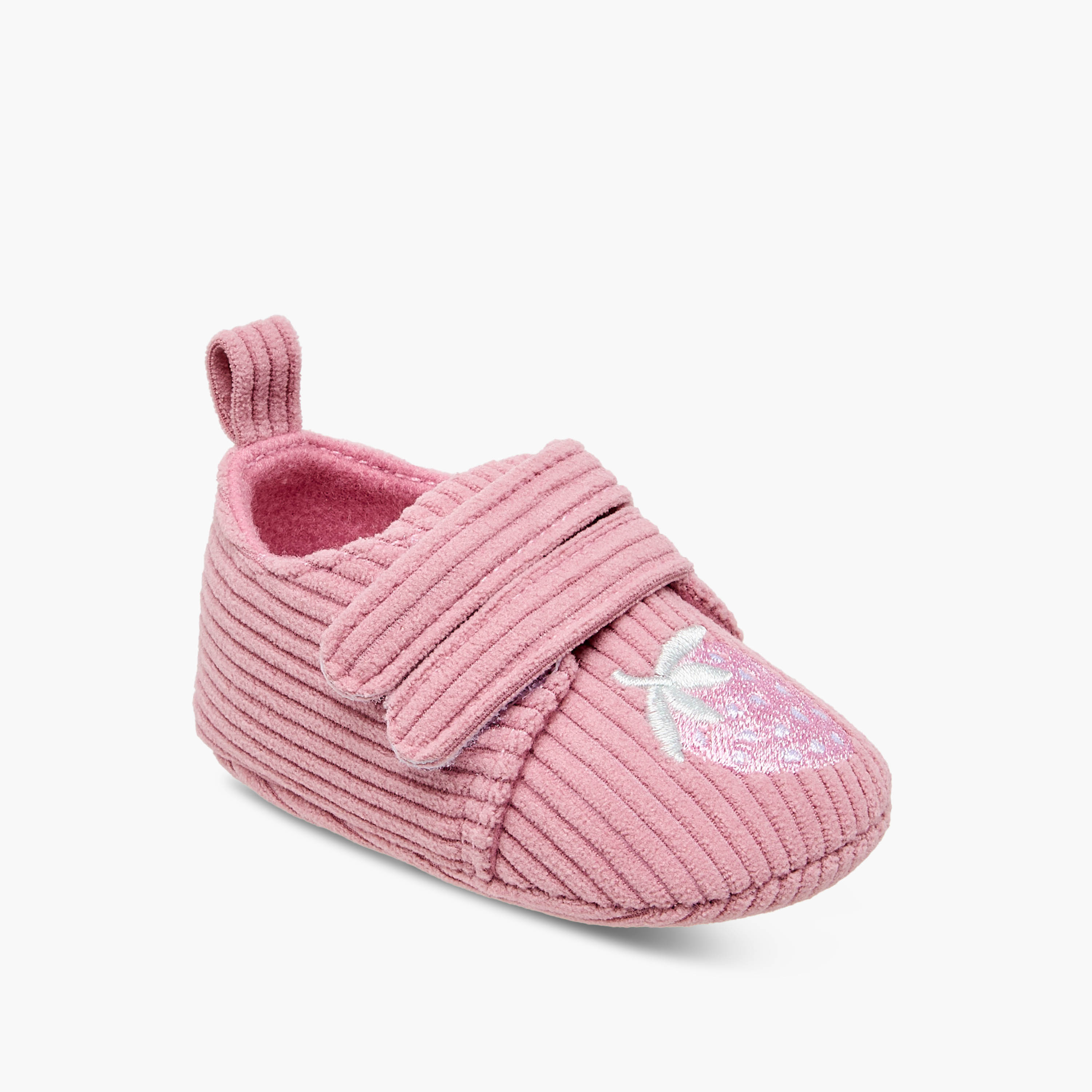 Juniors Booties with Strawberry Embroidery-baby-girls-shoes-booties-image-2