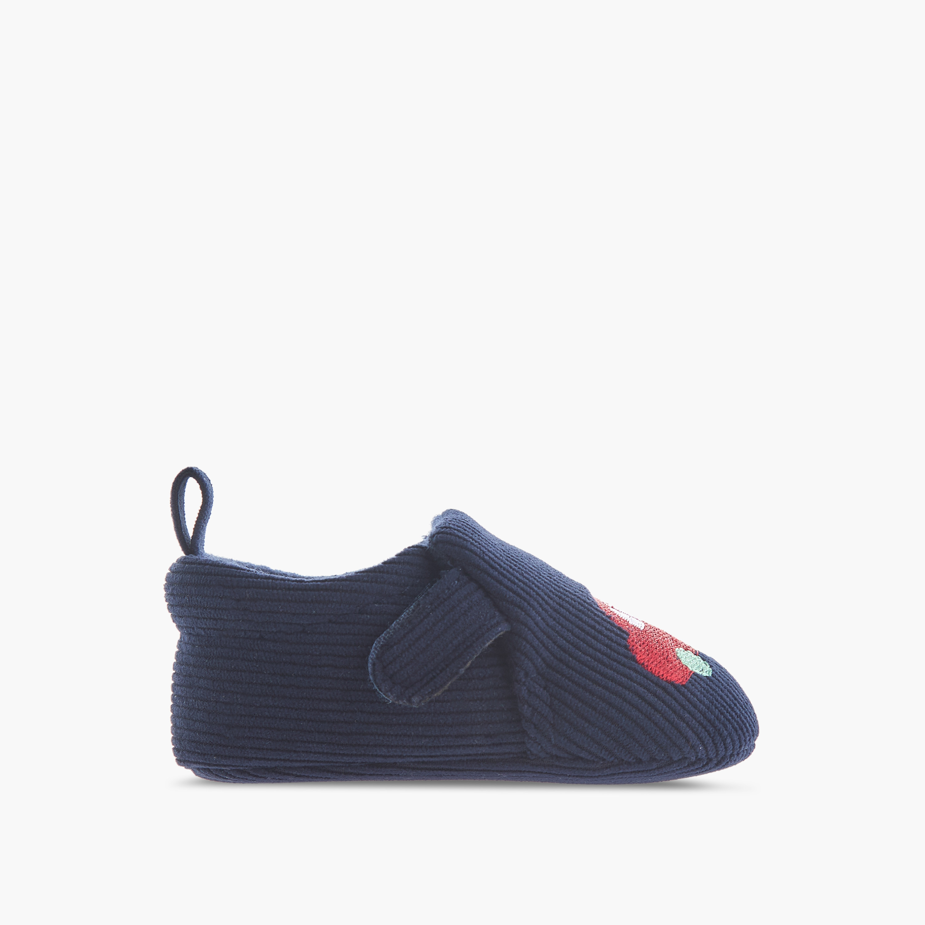 Juniors Booties with Hook and Loop Closure, Car Embroidery-baby-boys-shoes-booties-image-3