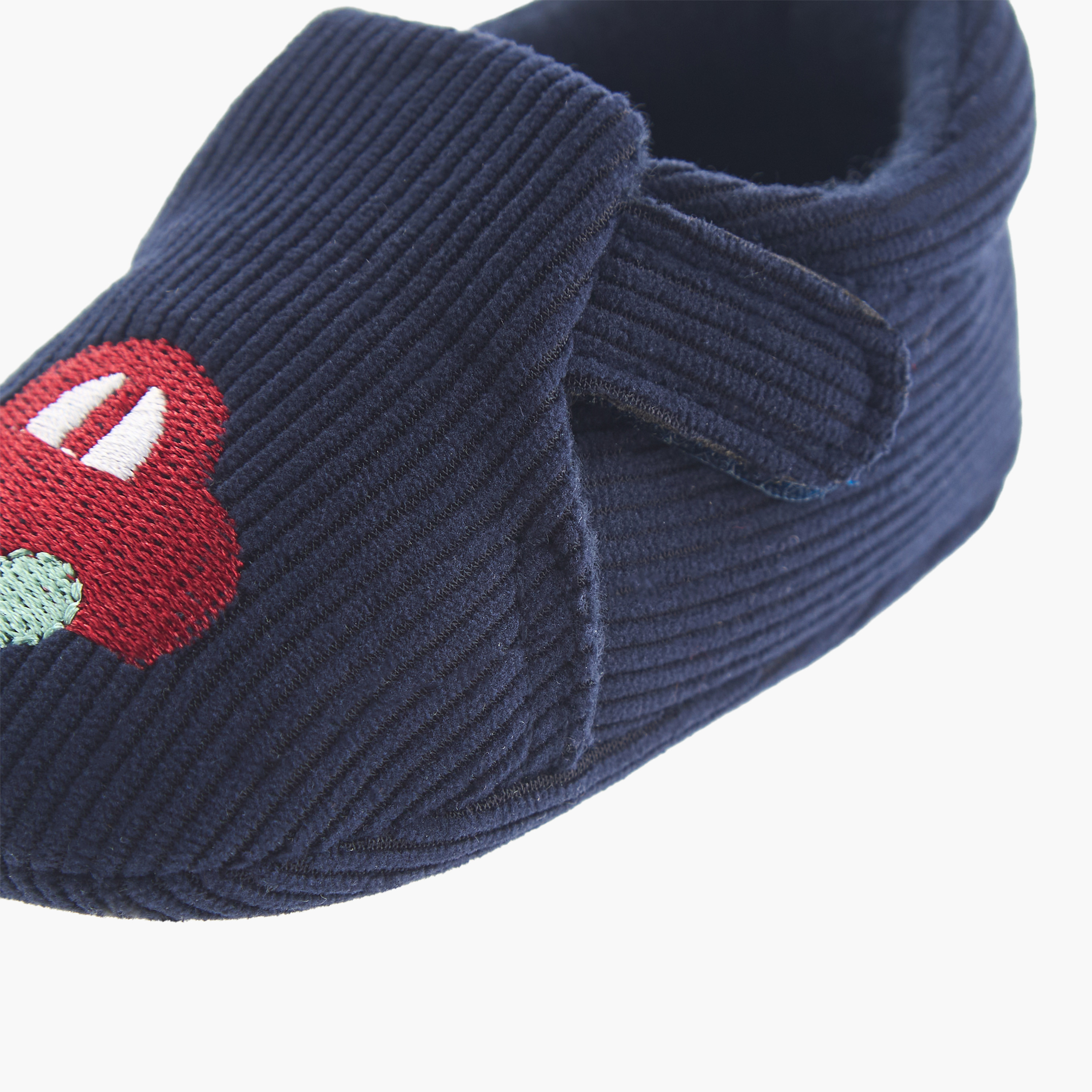 Juniors Booties with Hook and Loop Closure, Car Embroidery-baby-boys-shoes-booties-image-4
