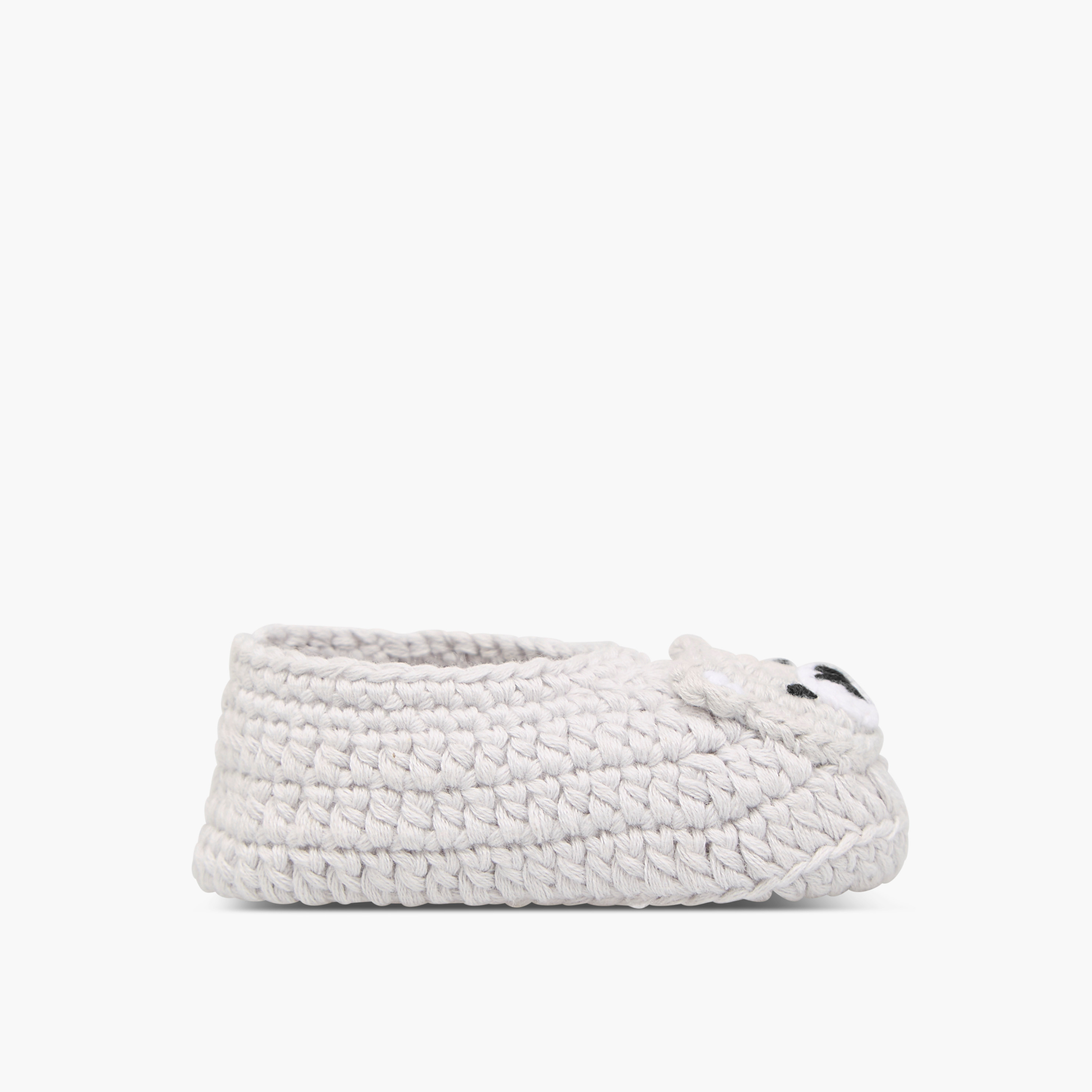 Giggles Bear Crochet Textured Booties-baby-girls-shoes-booties-image-3