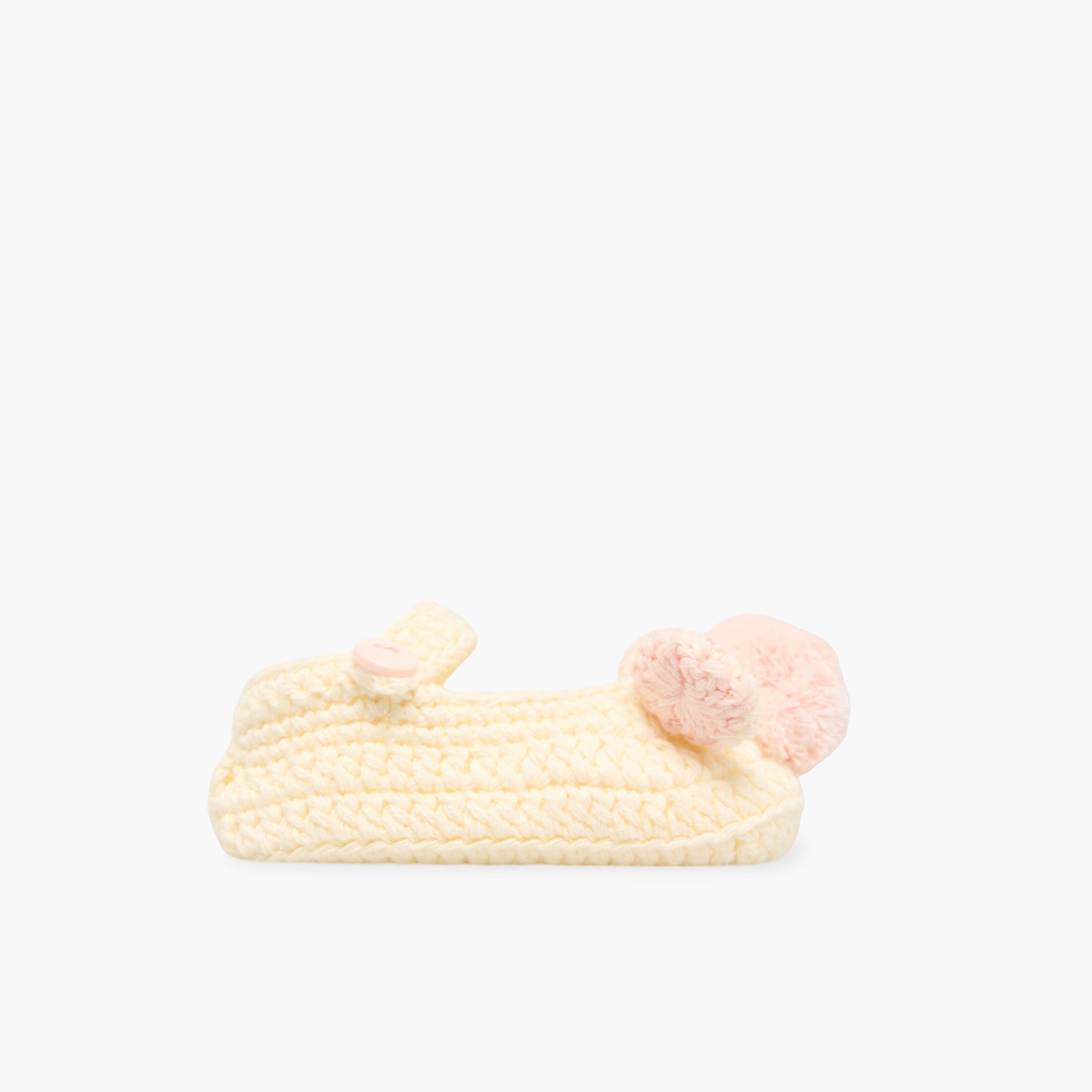 Giggles Crochet Booties with Button Closure-baby-girls-shoes-booties-image-3