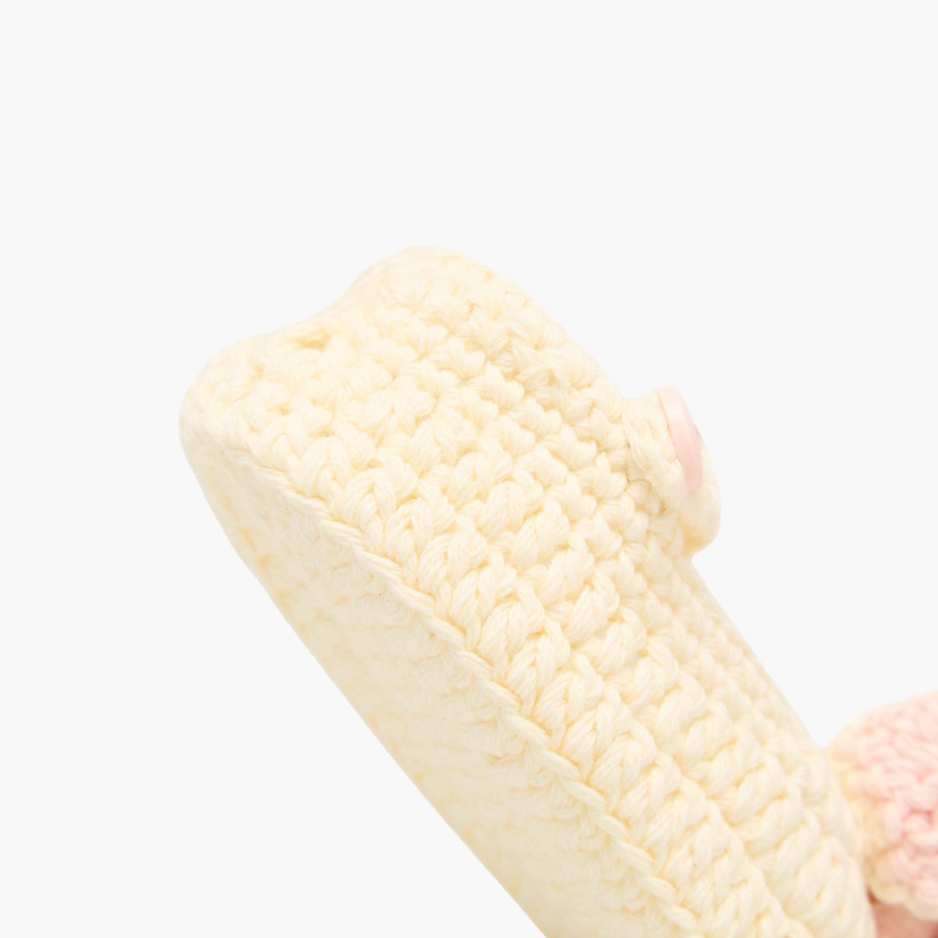 Giggles Crochet Booties with Button Closure-baby-girls-shoes-booties-image-5