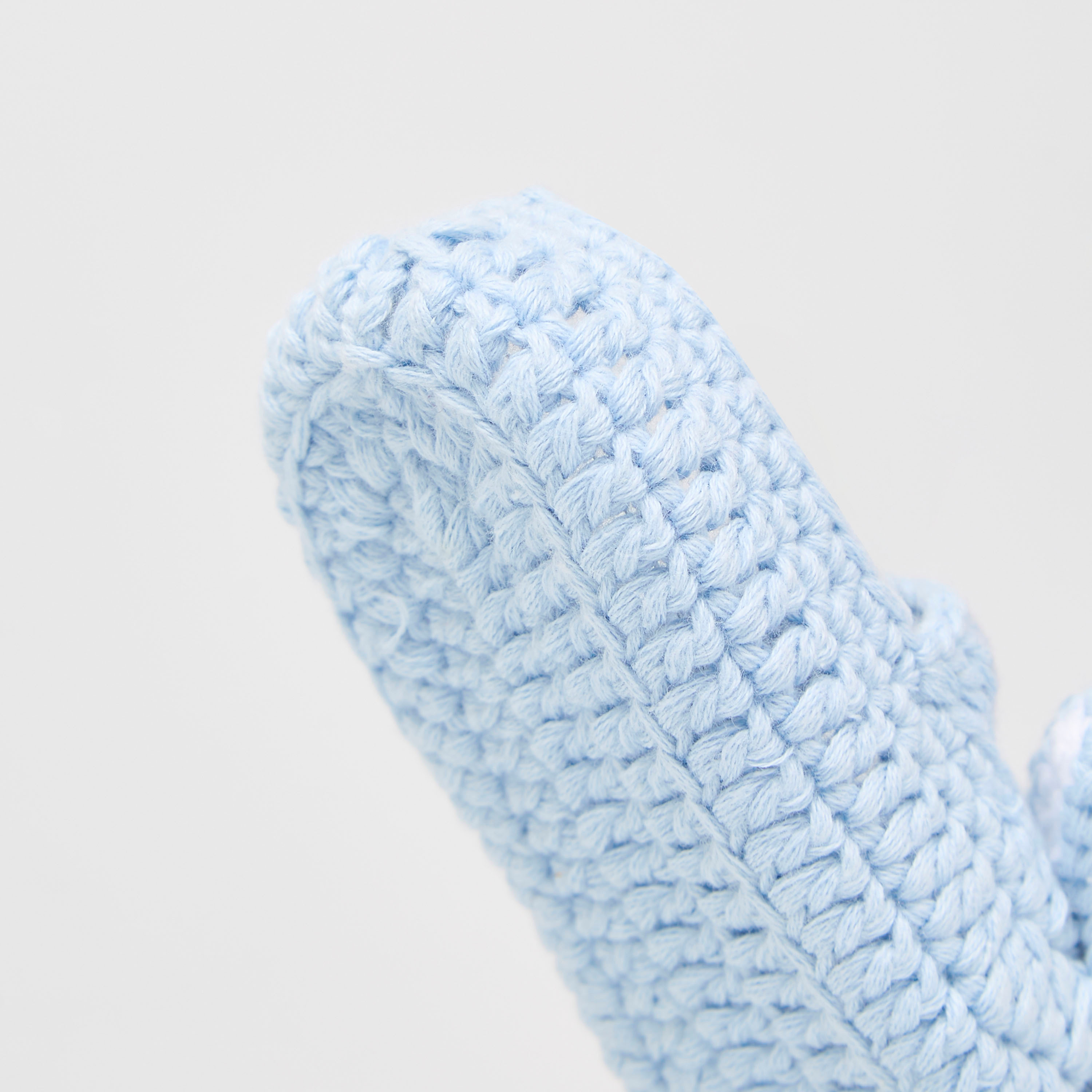 Giggles Bunny Applique Crochet Booties with Button Closure-baby-girls-shoes-booties-image-5