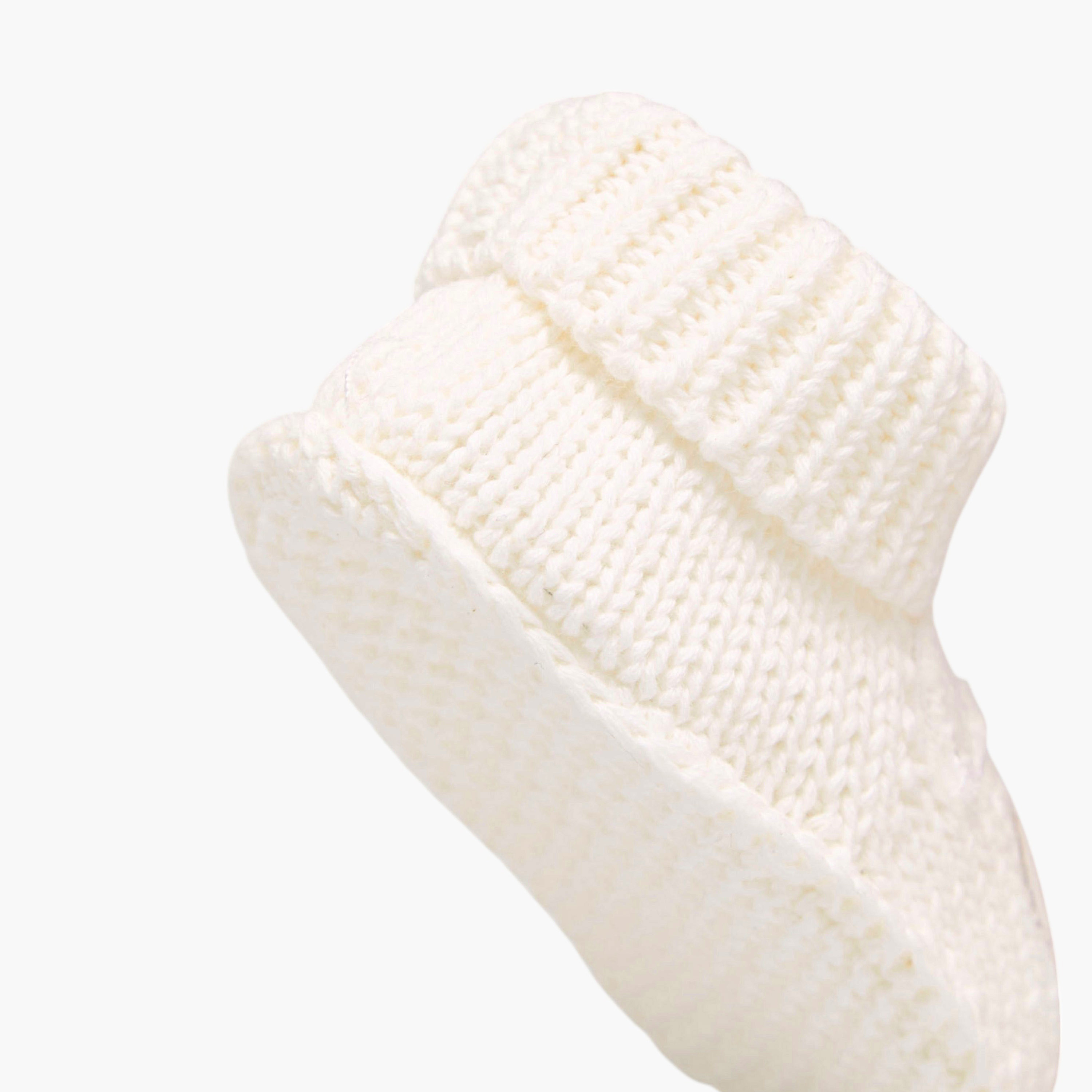 بوت كورشيه بزخارف أذن من جيجلز-baby-girls-shoes-booties-image-1