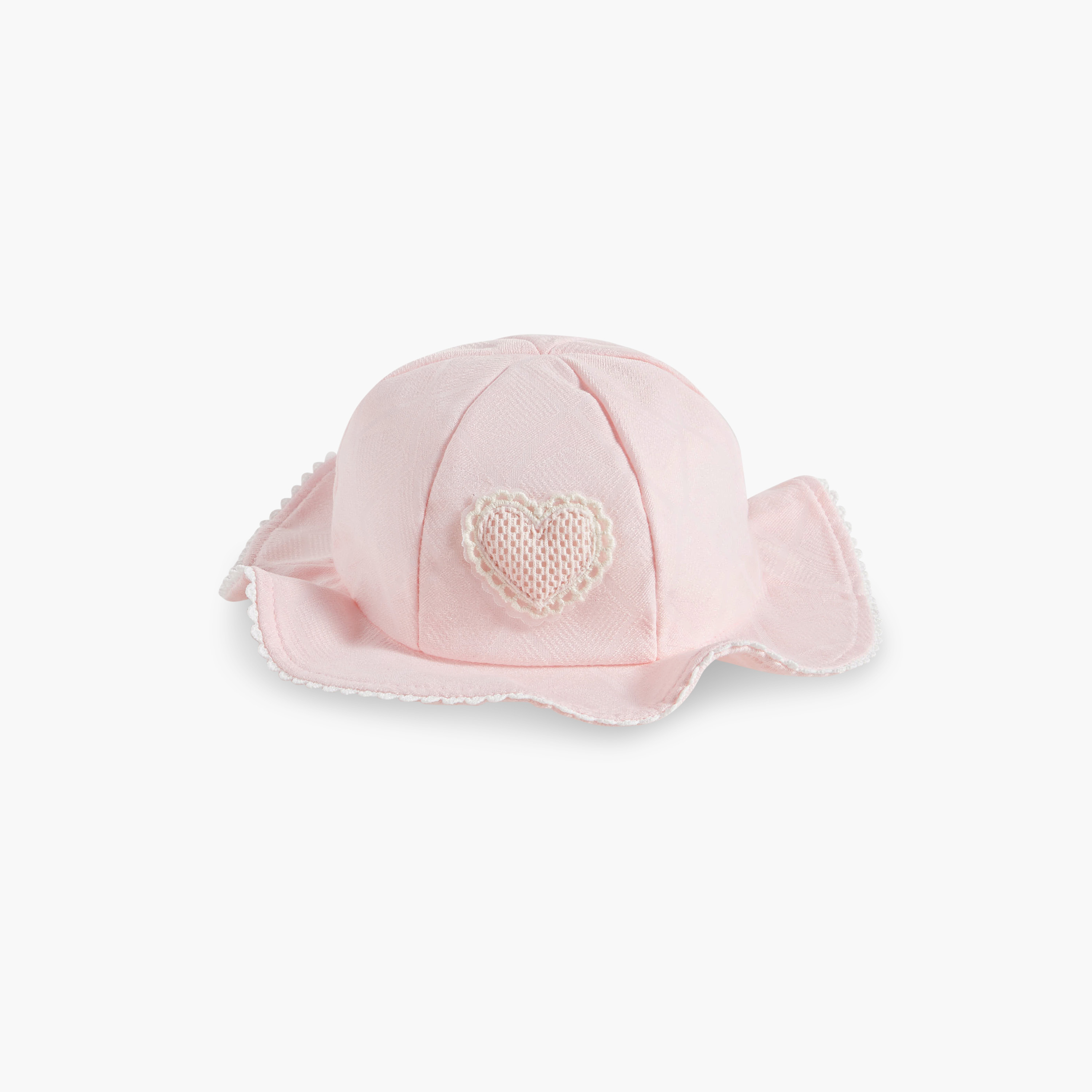 Juniors Girls Bucket Hat with Heart Accent - Cotton-baby-girls-accessories-caps-image-1