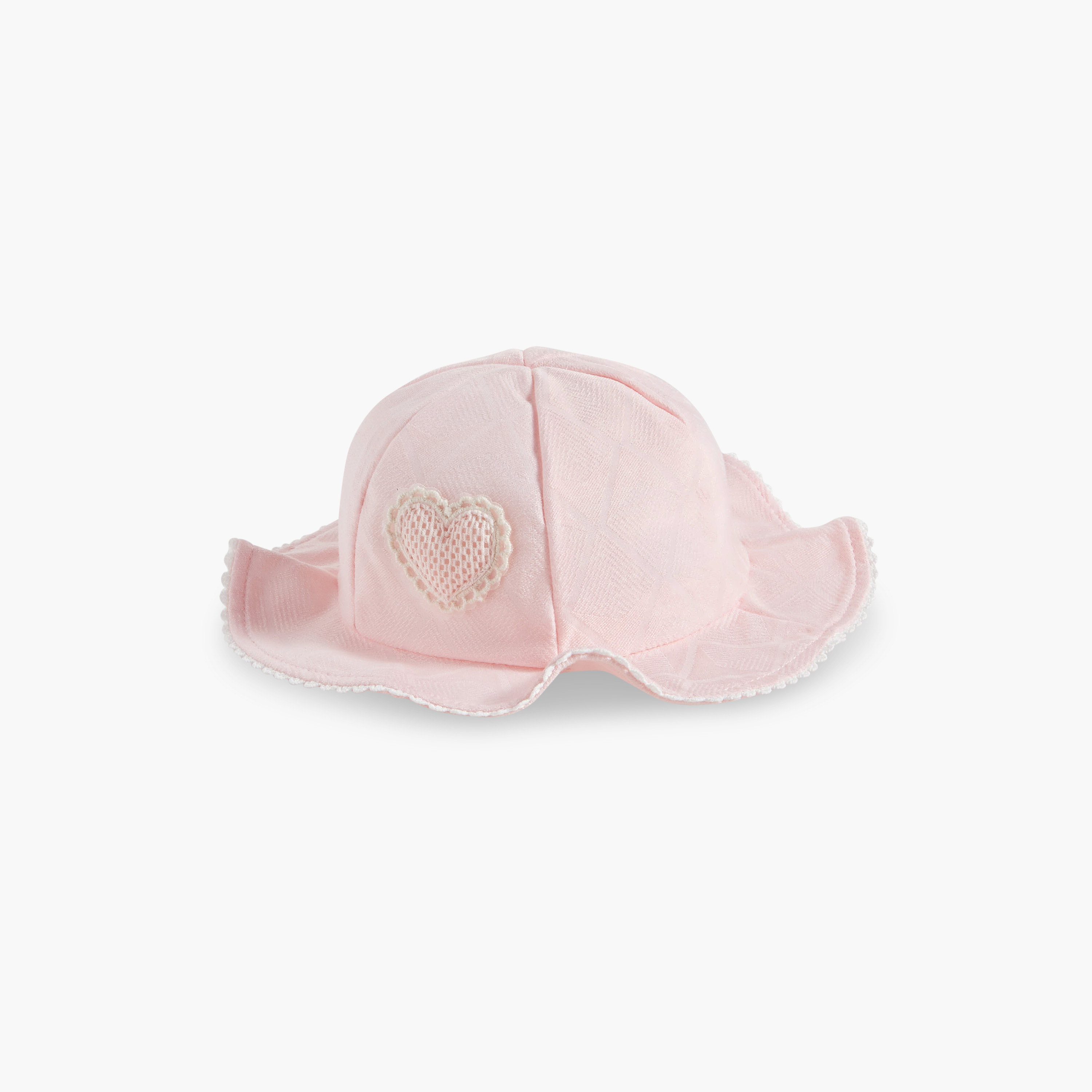 Juniors Girls Bucket Hat with Heart Accent - Cotton-baby-girls-accessories-caps-image-2