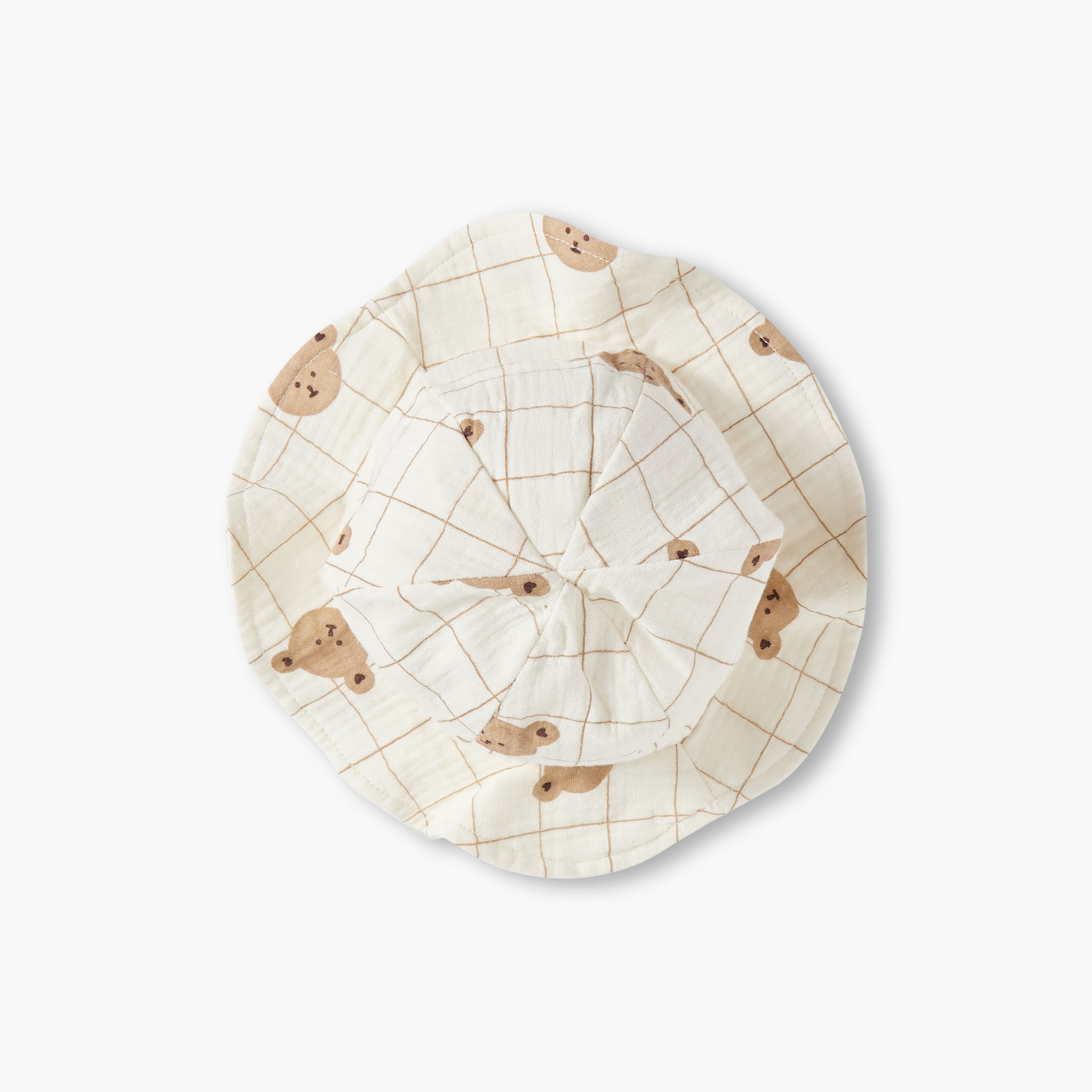 Juniors Girls Bucket Hat with Bear Print - Cotton-baby-boys-accessories-caps-image-3