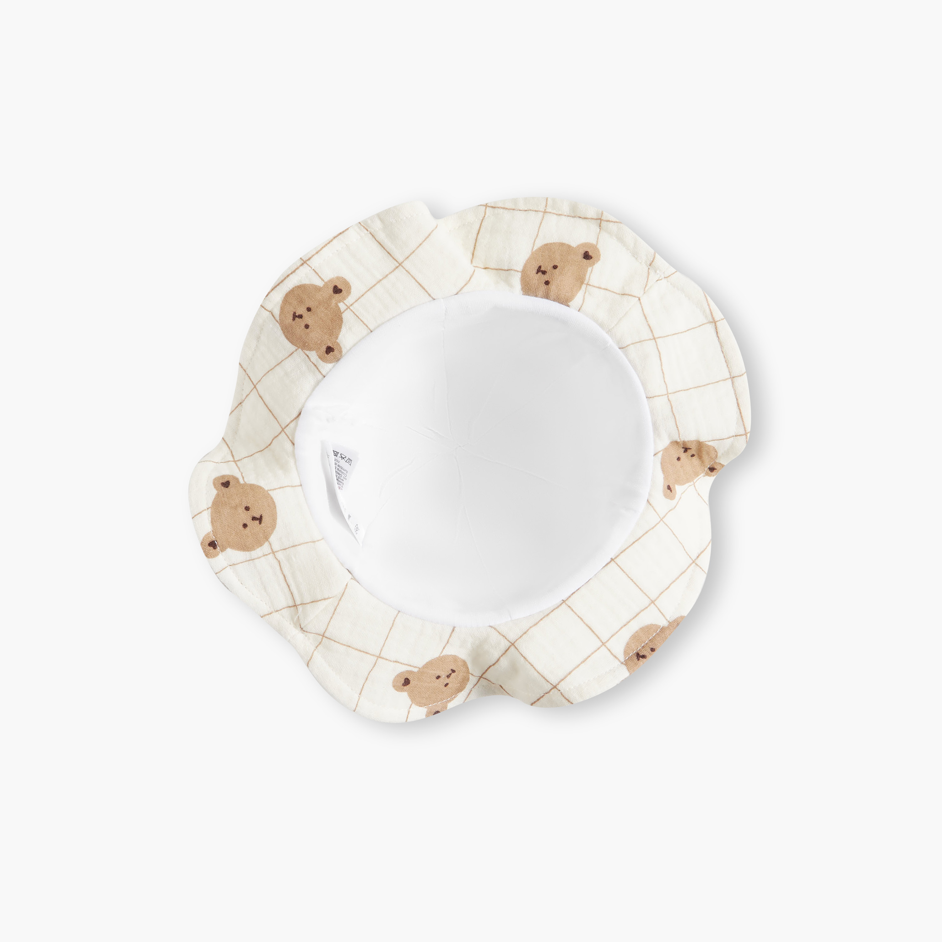 Juniors Girls Bucket Hat with Bear Print - Cotton-baby-boys-accessories-caps-image-5