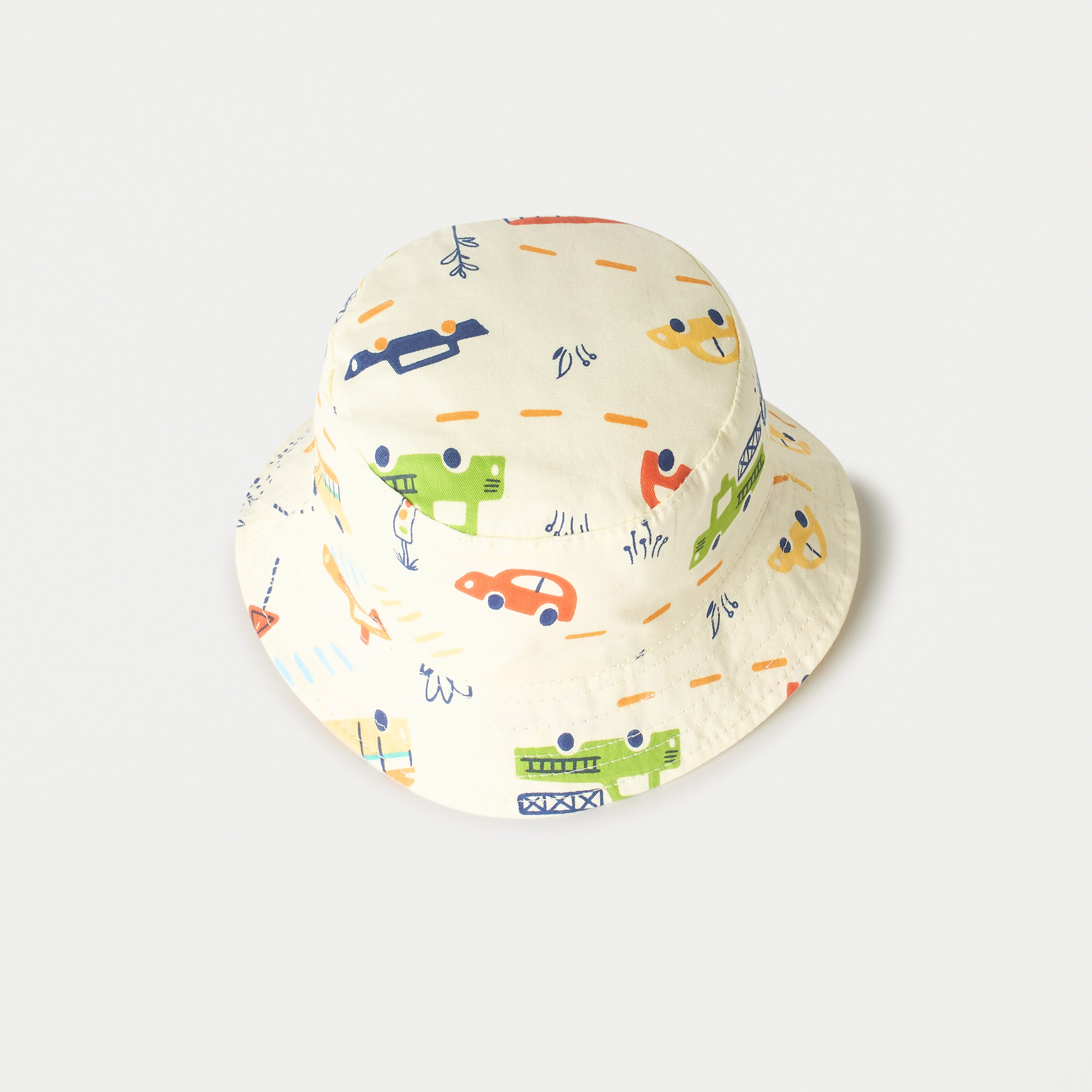 Juniors Car Print Bucket Hat-baby-boys-accessories-caps-image-2