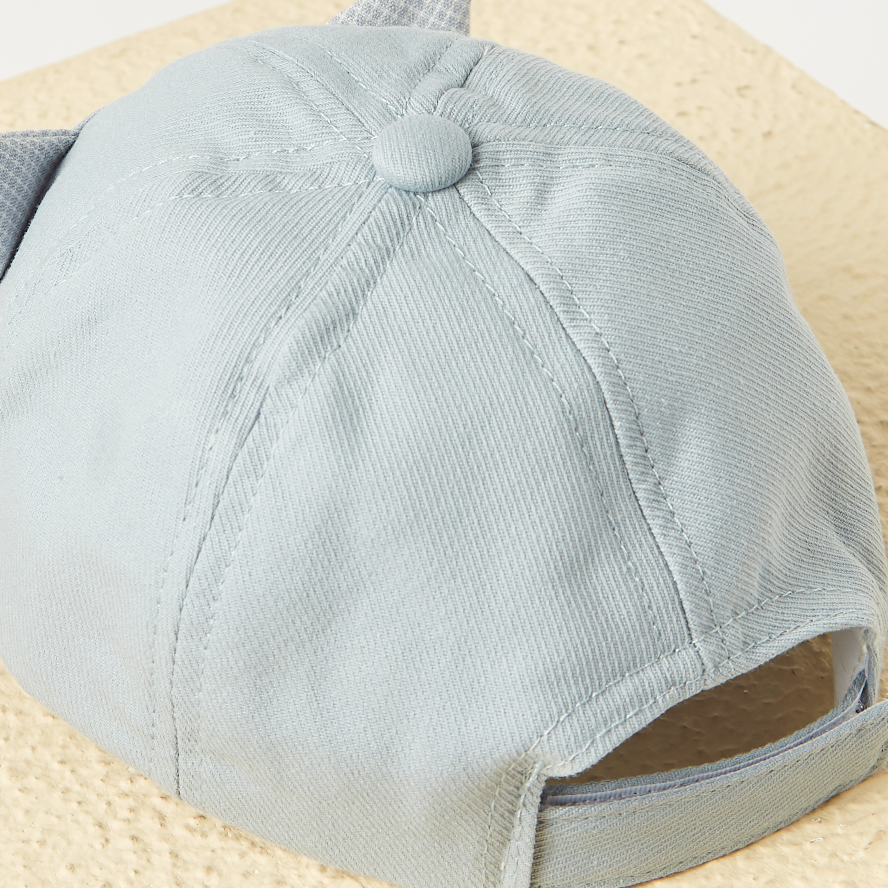 Juniors Cat Face Embroidered Cap with Ear Applique Detail-baby-boys-accessories-caps-image-4