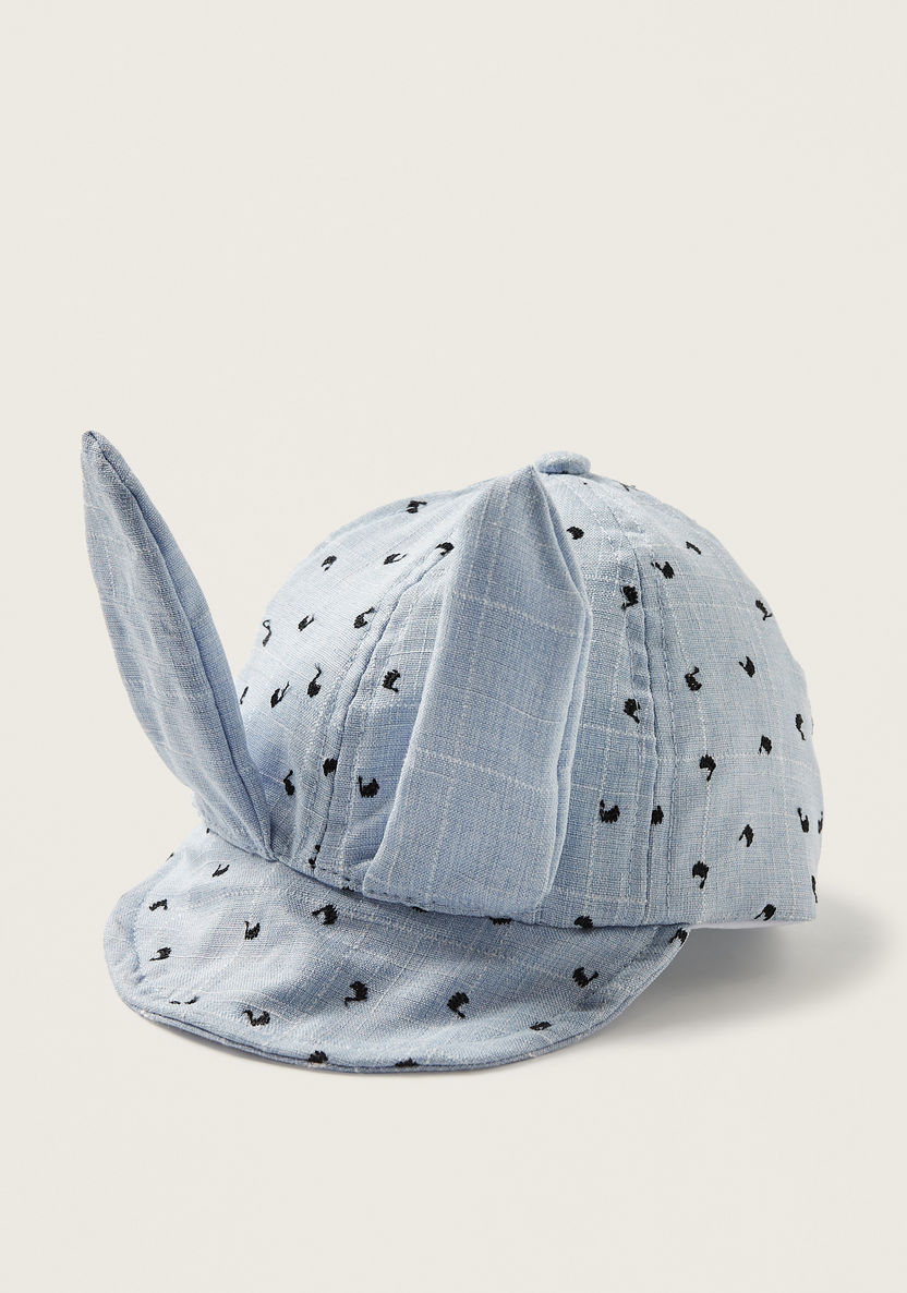 Juniors Bunny Embroidered Cap with Ear Accents-Caps-image-0