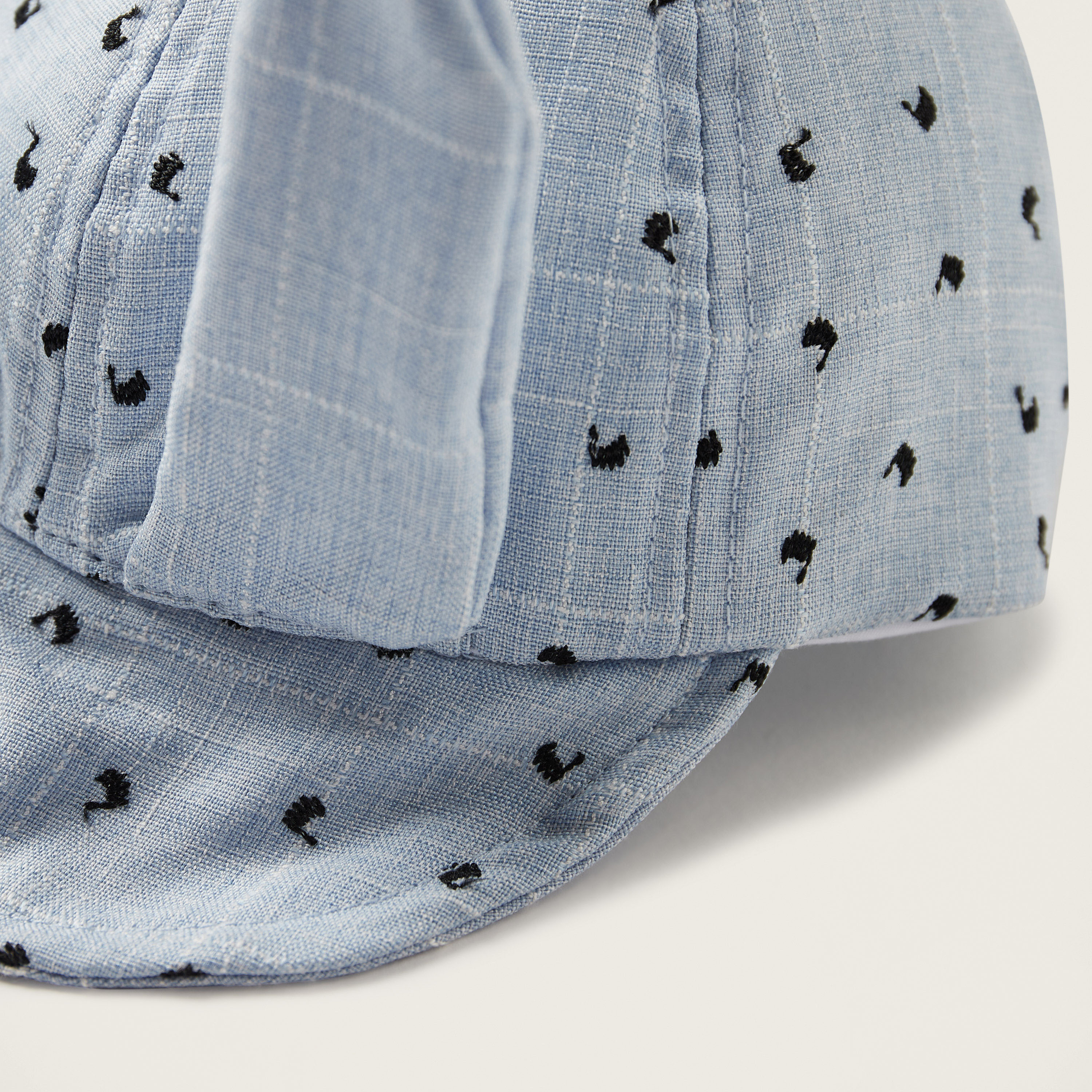 Juniors Bunny Embroidered Cap with Ear Accents-baby-boys-accessories-caps-image-2