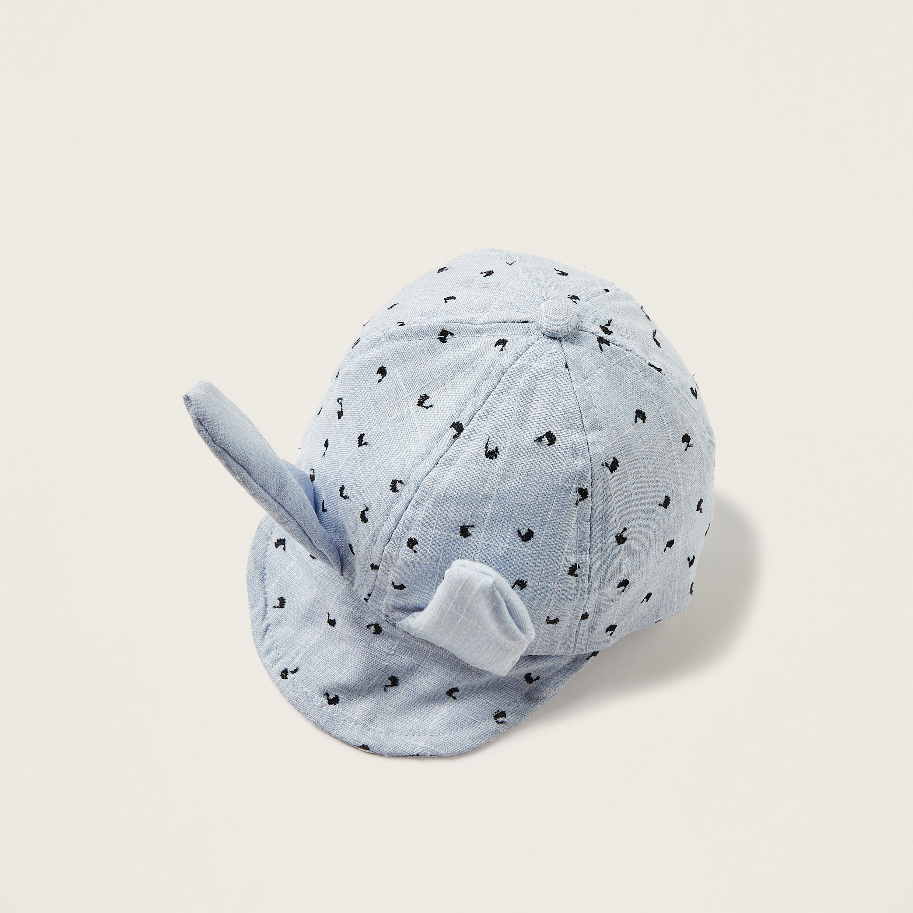 Juniors Bunny Embroidered Cap with Ear Accents-baby-boys-accessories-caps-image-3
