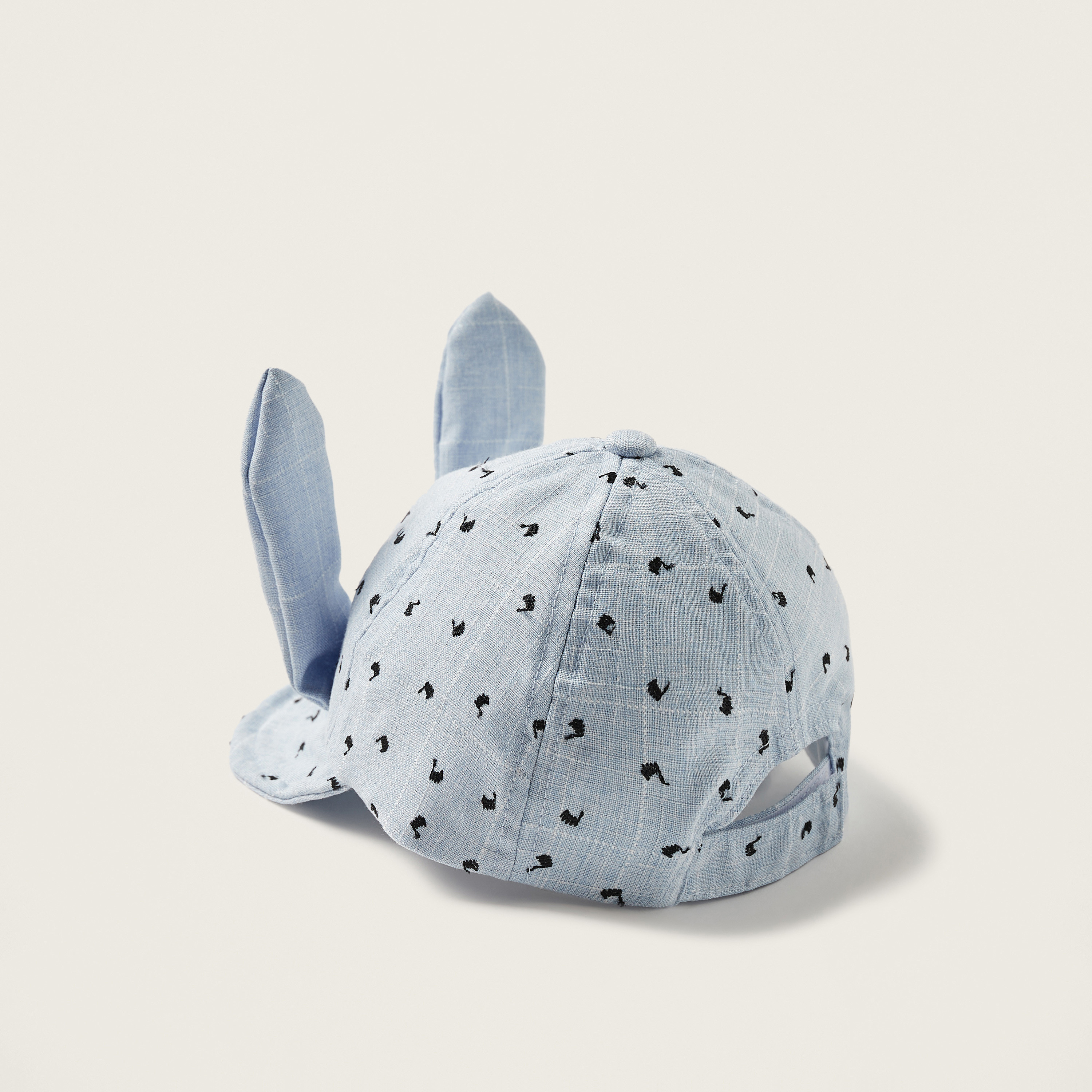 Juniors Bunny Embroidered Cap with Ear Accents-baby-boys-accessories-caps-image-4