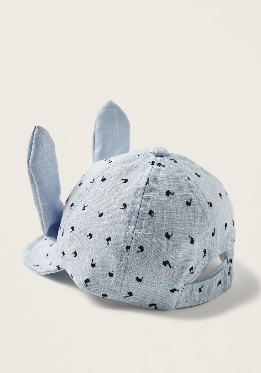 Juniors Bunny Embroidered Cap with Ear Accents-Caps-image-3