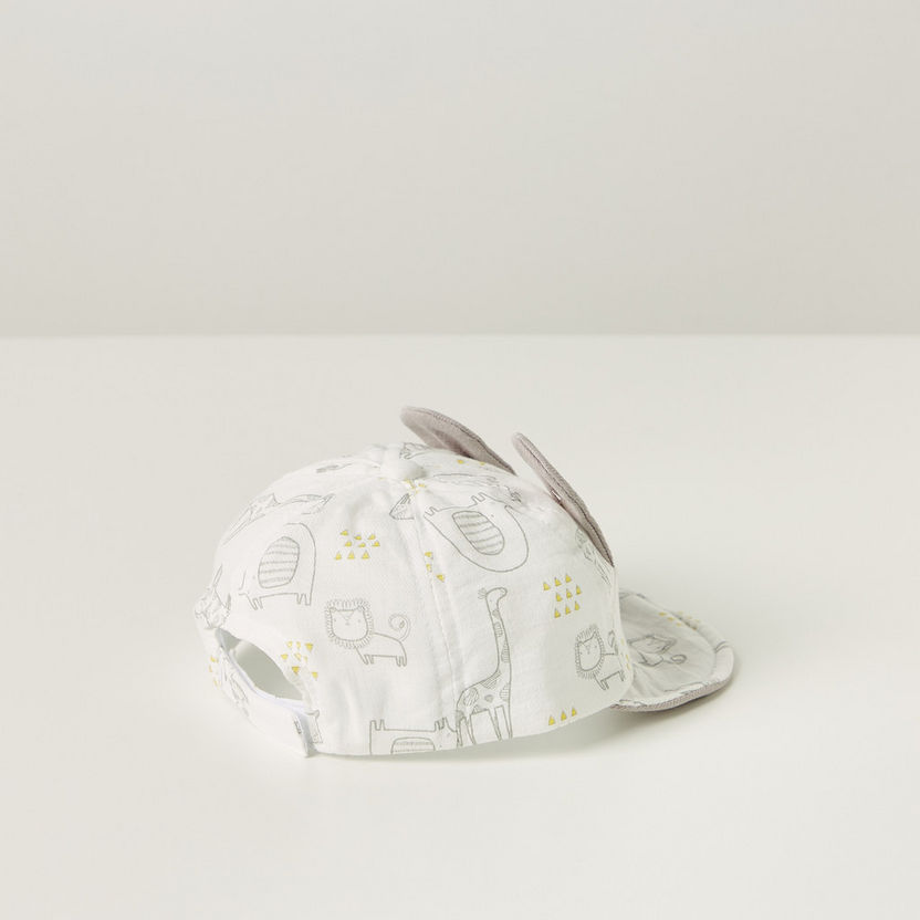 Juniors All-Over Print Cap with Hook and Loop Strap Closure-Caps-image-2