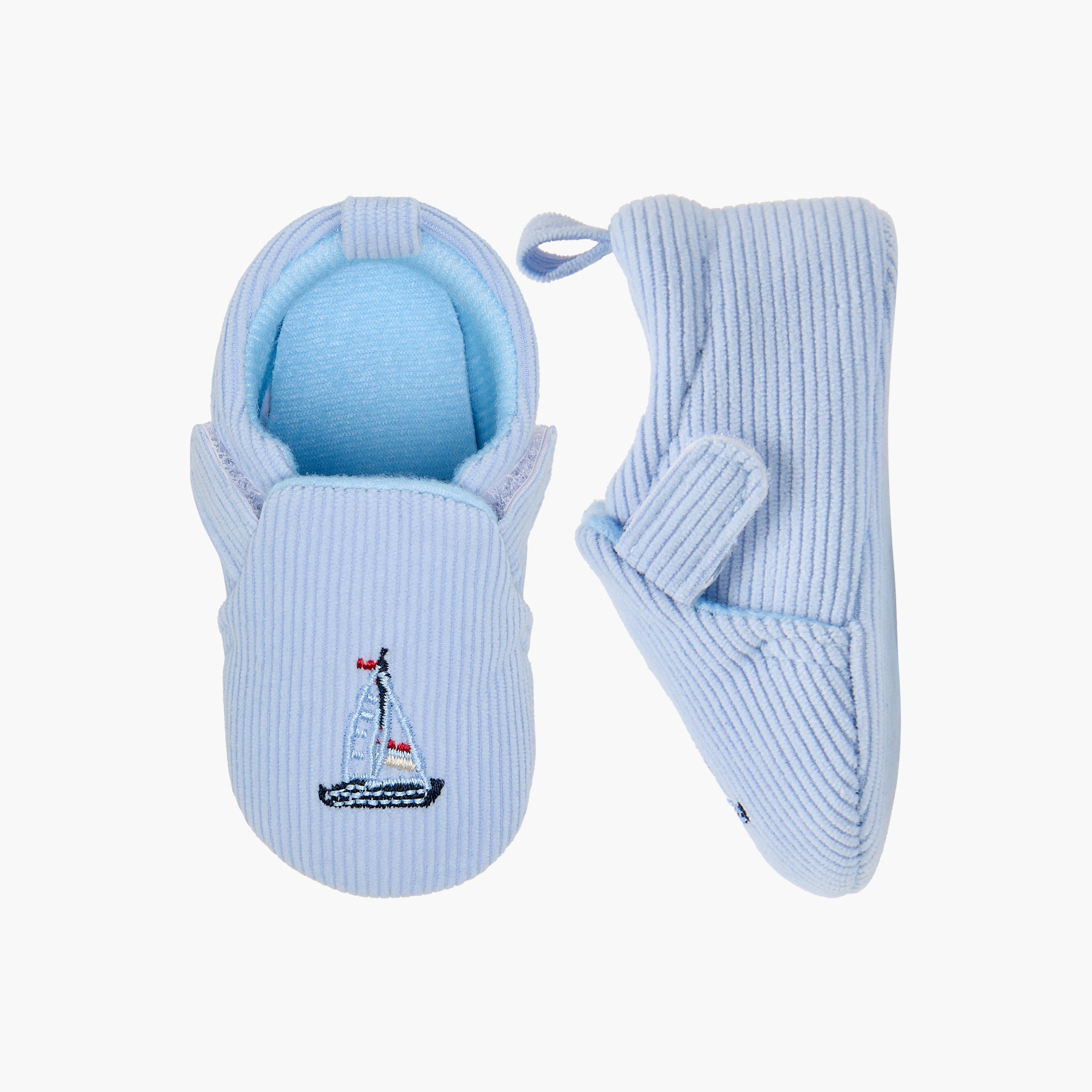 Juniors Ship Embroidered Corduroy Booties with Hook and Loop Closure-promo_babyshop_Buy3for10_UAE230426-image-1