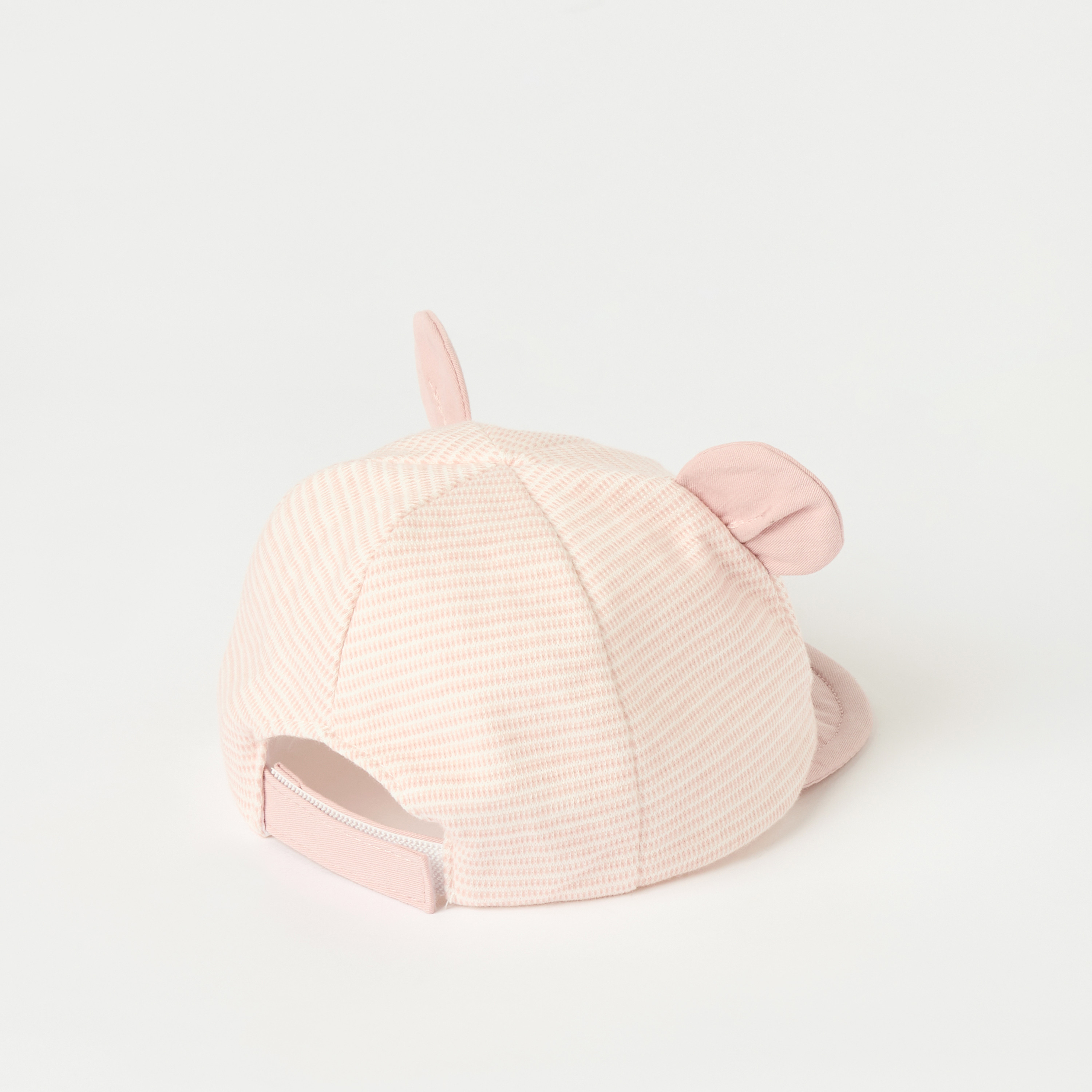 Juniors Teddy Embossed Cap with Ear Applique and Hook and Loop Strap-baby-girls-accessories-caps-image-3