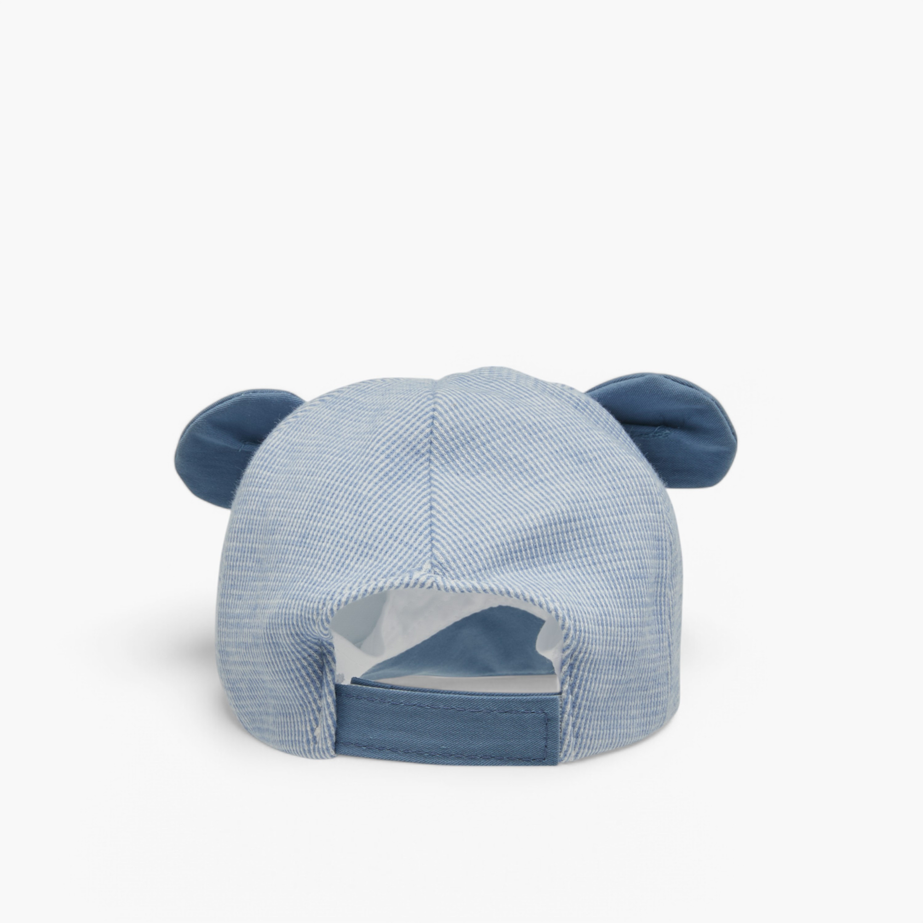 Juniors Bear Applique Cap with Hook and Loop Strap Closure-baby-boys-accessories-caps-image-4