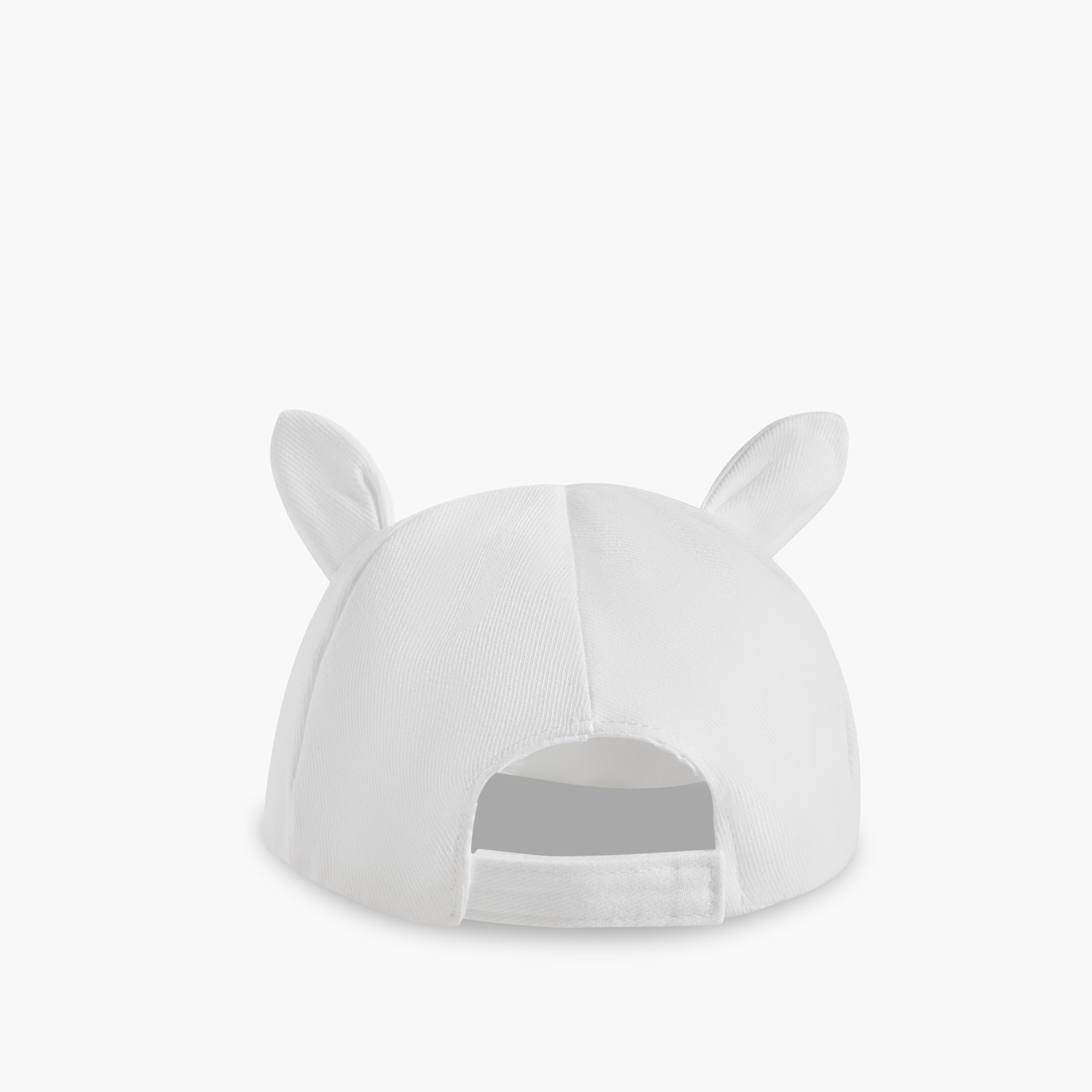 Juniors Ear Applique Cap with Hook and Loop Strap Closure-baby-girls-accessories-caps-image-4