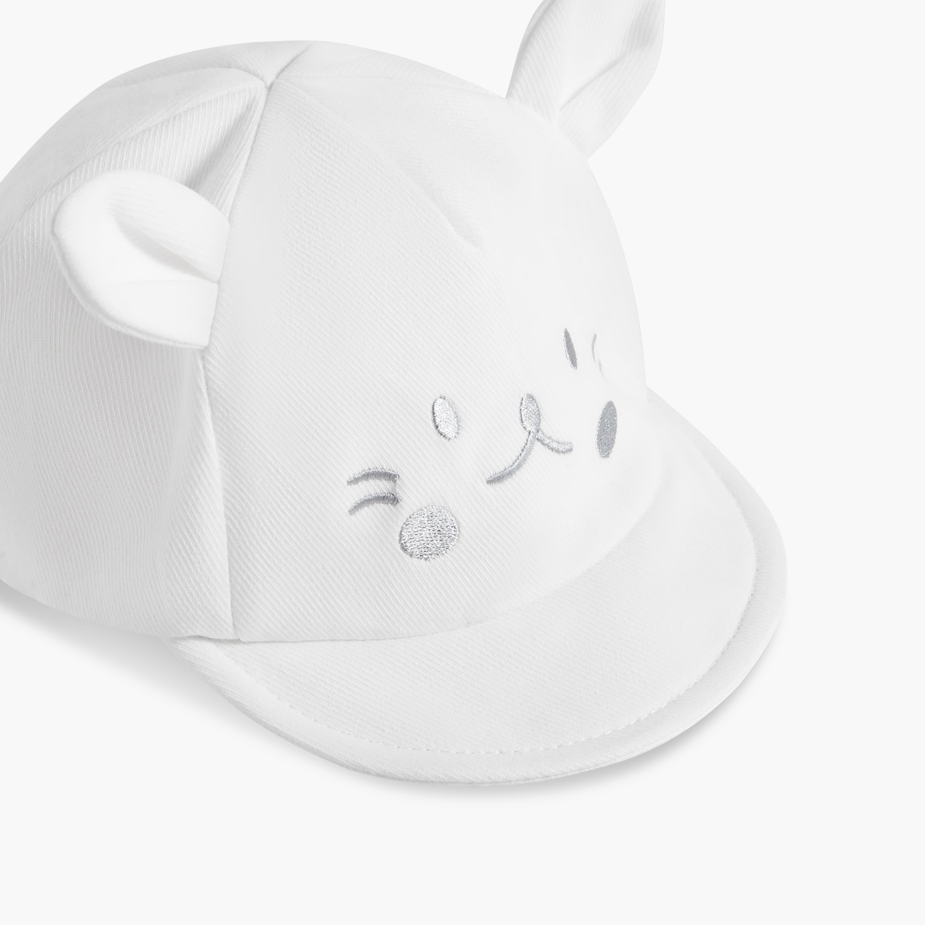 Juniors Ear Applique Cap with Hook and Loop Strap Closure-baby-girls-accessories-caps-image-5