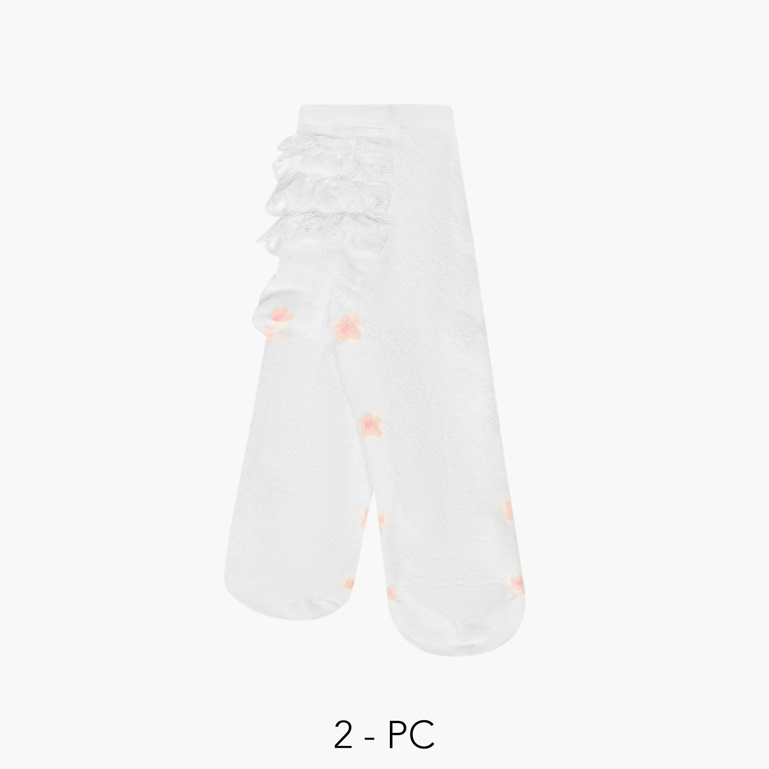 Pack of 2 Juniors Cotton Tights with Texture-baby-girls-clothing-bottoms-leggings-image-1