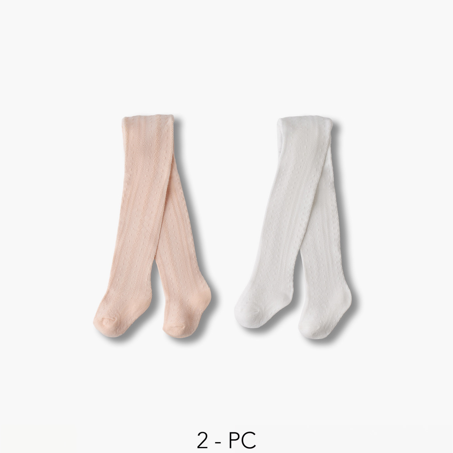 جوارب كولون بارزة الملمس للبنات من جونيورز - عبوة من قطعتين-baby-girls-accessories-socks-image-1