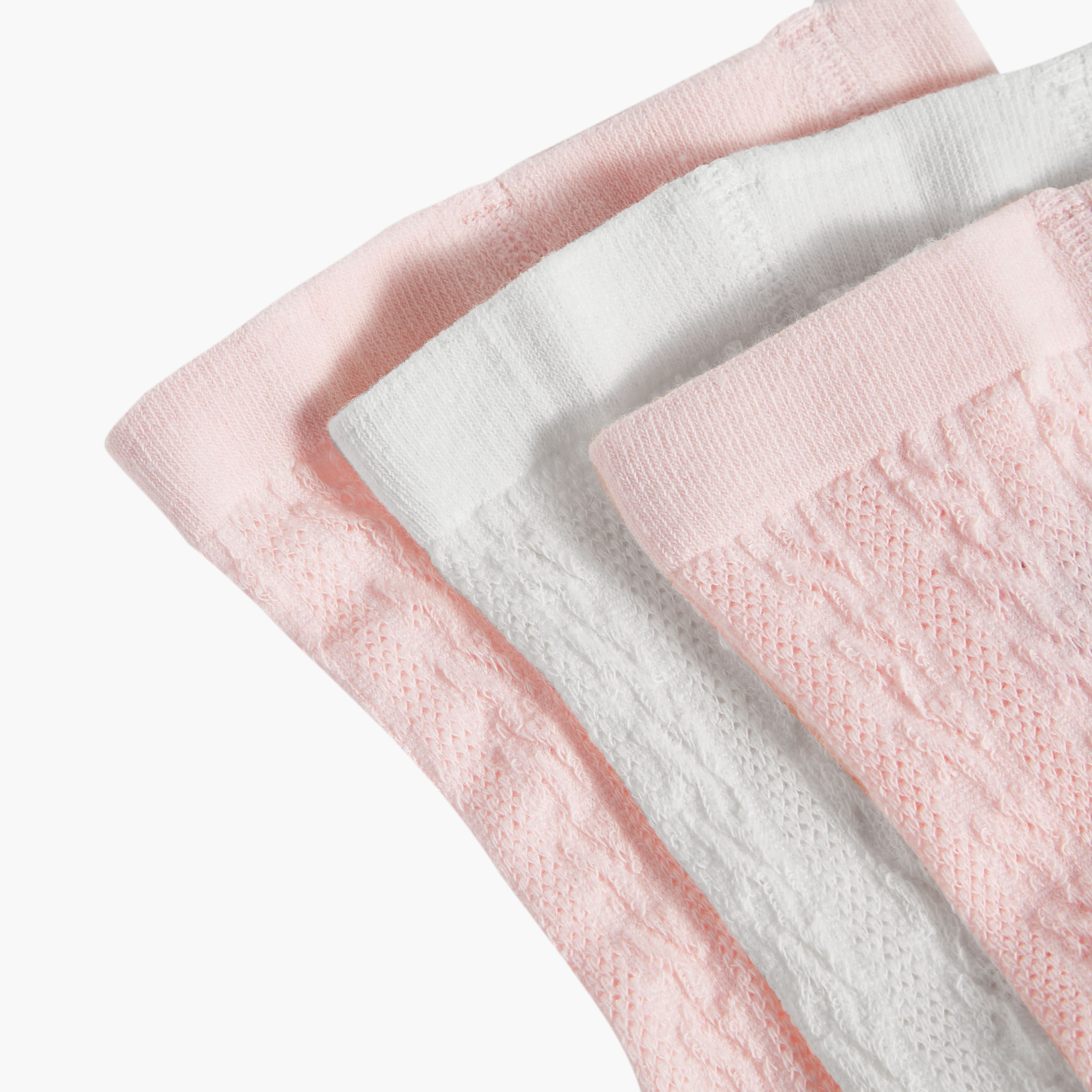 Pack of 3 Juniors Cotton Tights with Cable Knit Design-baby-girls-accessories-socks-image-5