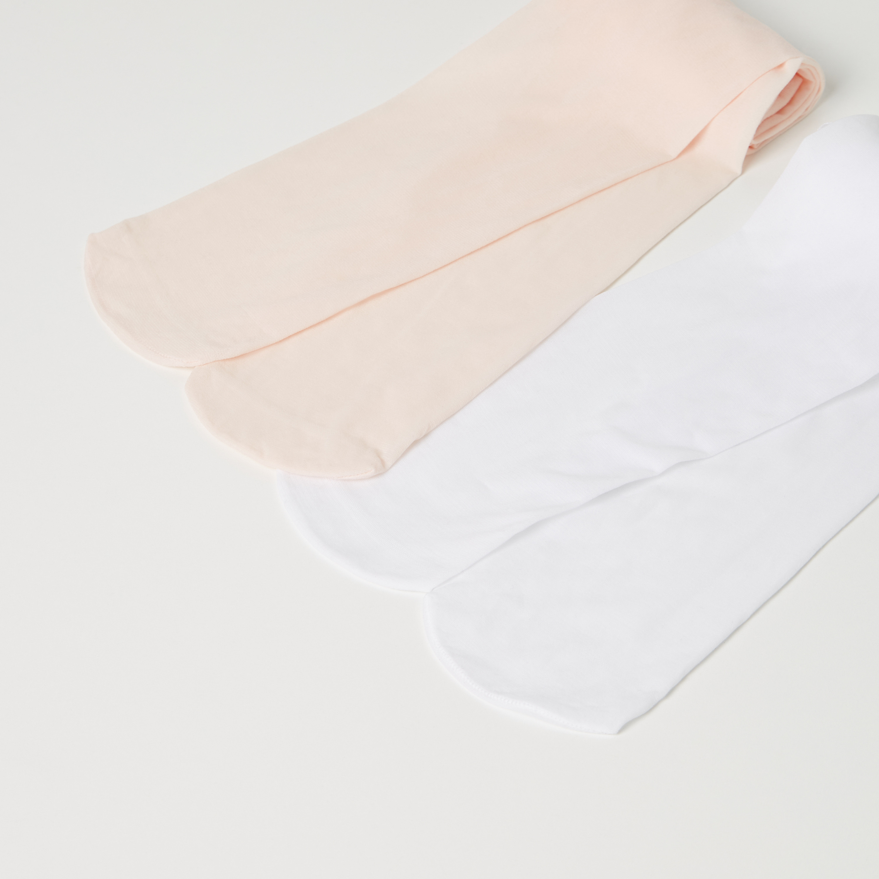 Juniors Solid Tights with Frill Detail - Set of 2-baby-girls-accessories-socks-image-3
