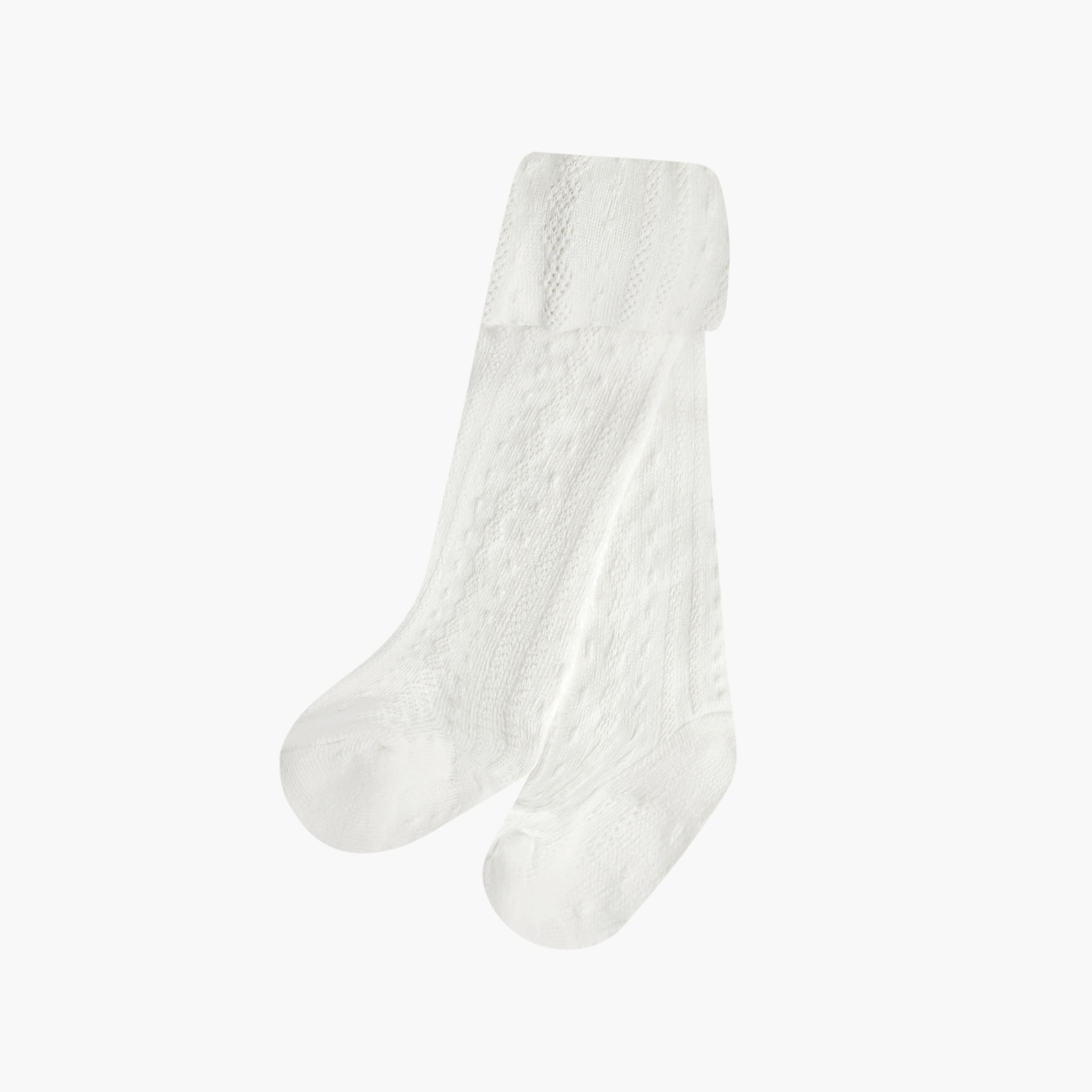 Pack of 3 Juniors Cotton Tights with Cable Knit Design-baby-girls-accessories-socks-image-2