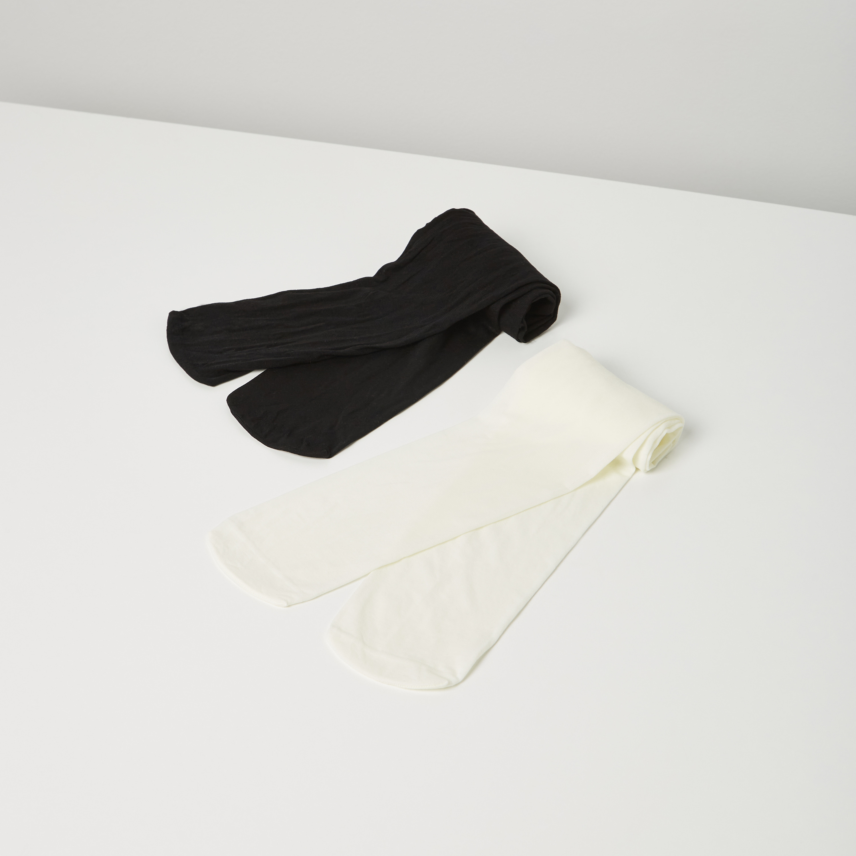 كولون سادة بتفاصيل كشكش من جونيورز - طقم من قطعتين-baby-girls-accessories-socks-image-1
