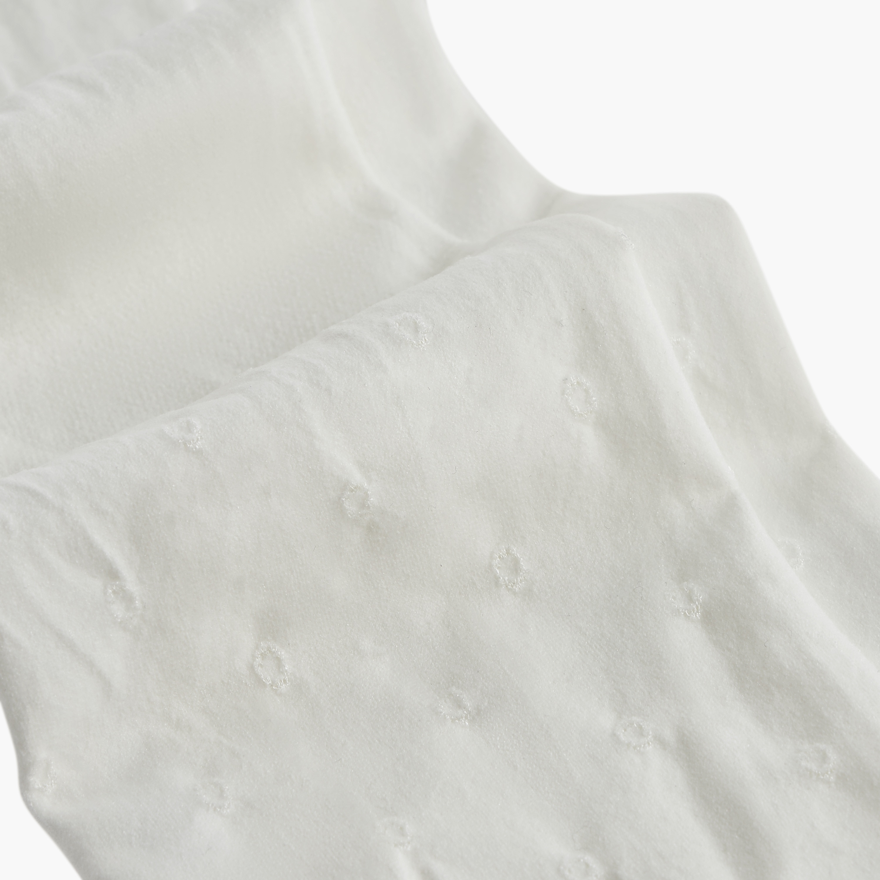 Juniors Solid Jacquard Tights with Elasticated Waistband-baby-girls-accessories-socks-image-3