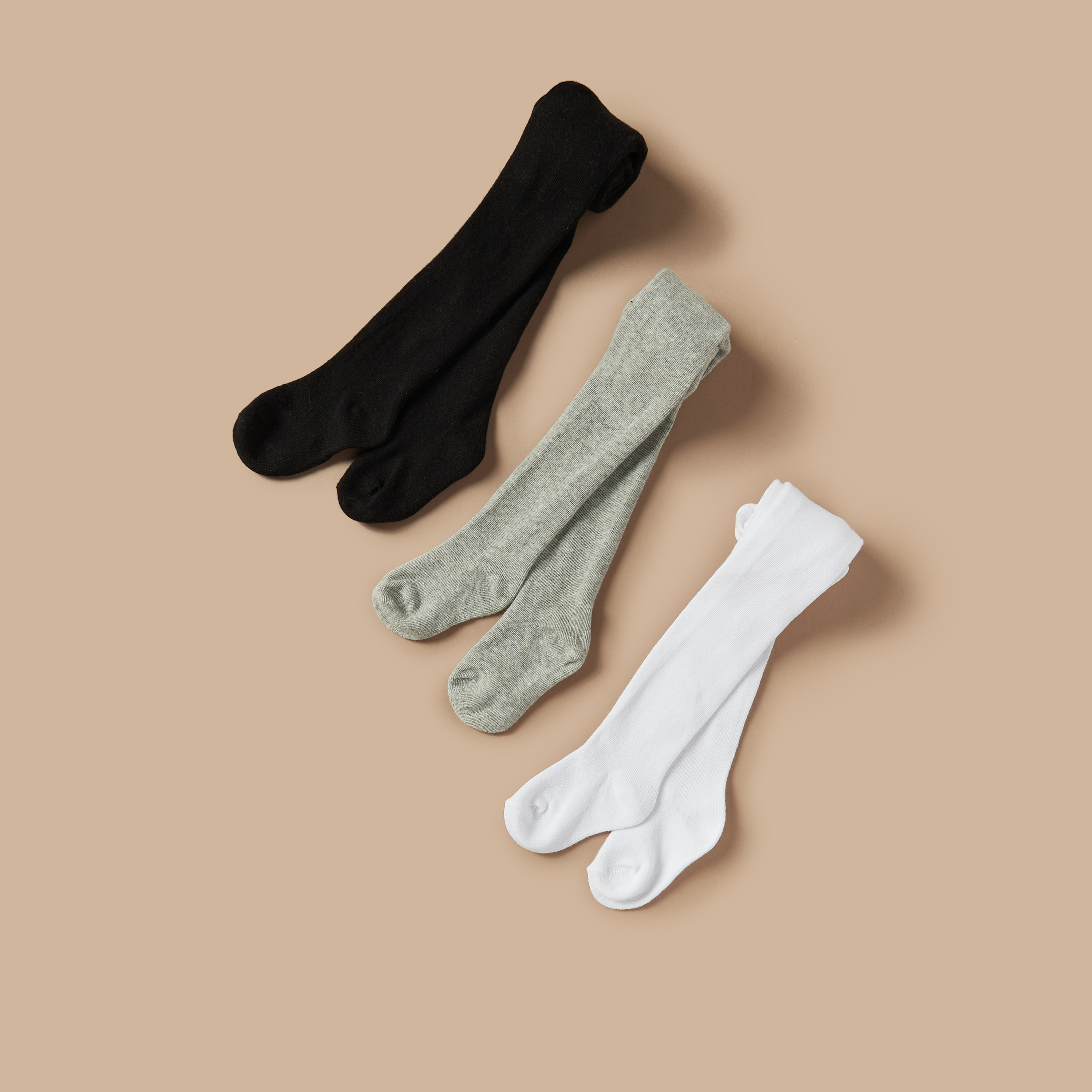 Juniors Solid Tights - Set of 3-baby-girls-accessories-socks-image-1