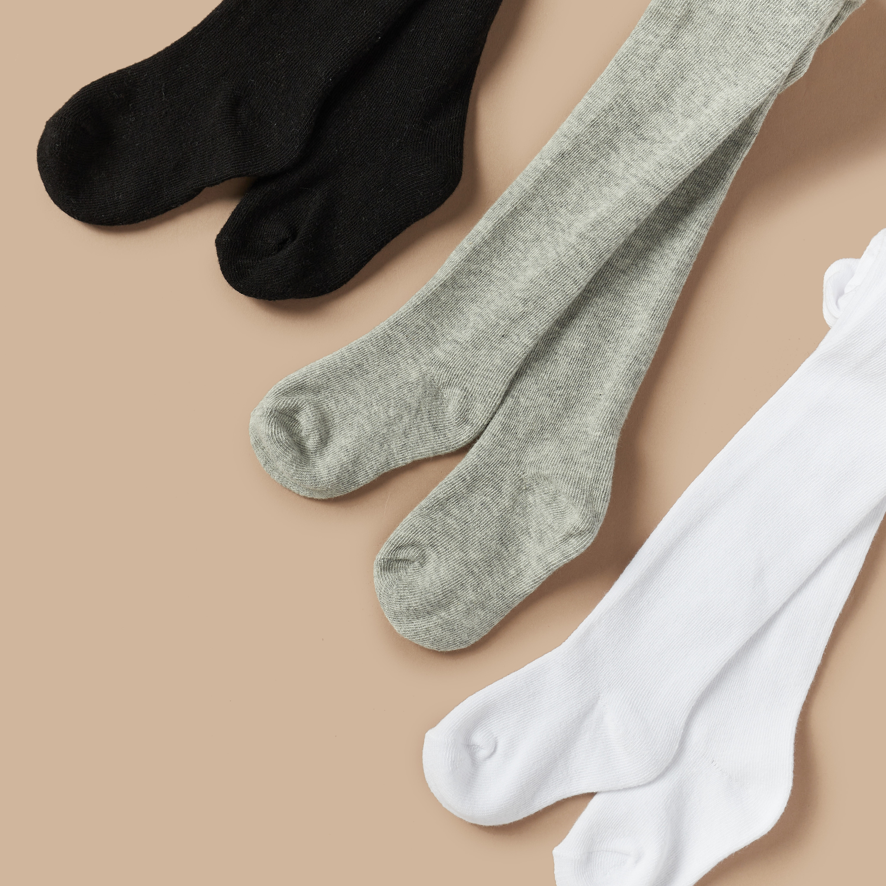 Juniors Solid Tights - Set of 3-baby-girls-accessories-socks-image-2