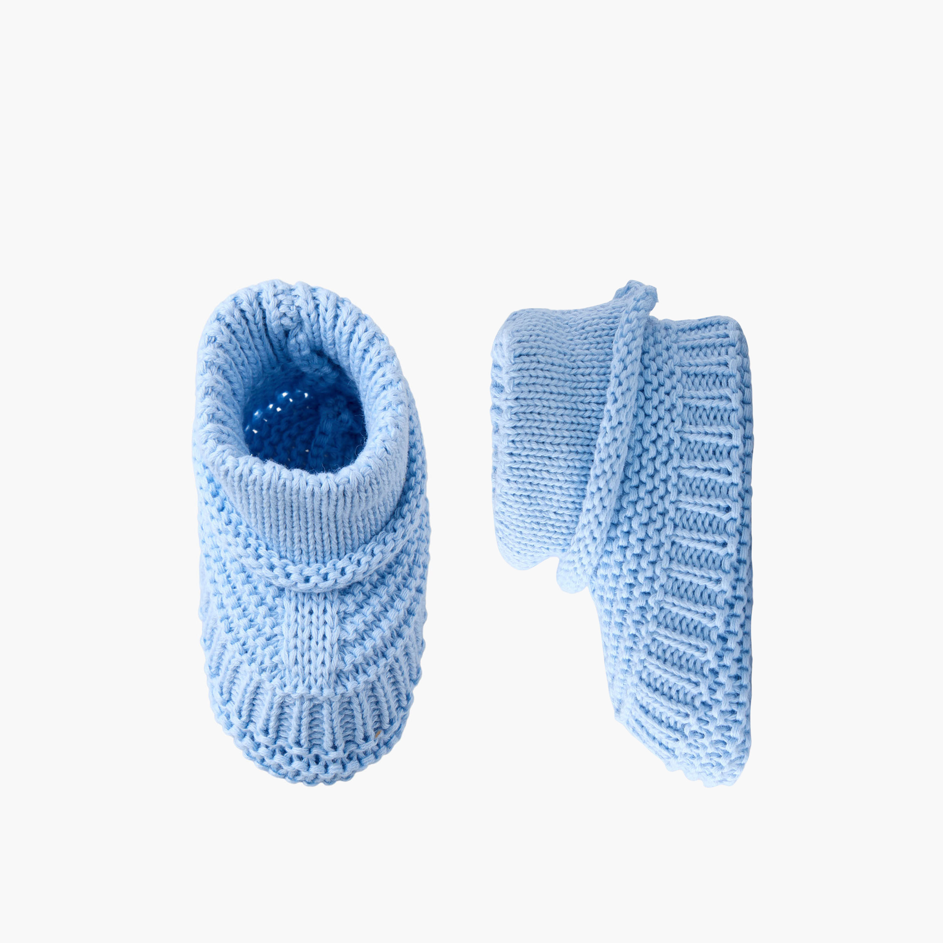 Juniors Booties with Crochet Texture-baby-boys-shoes-booties-image-1