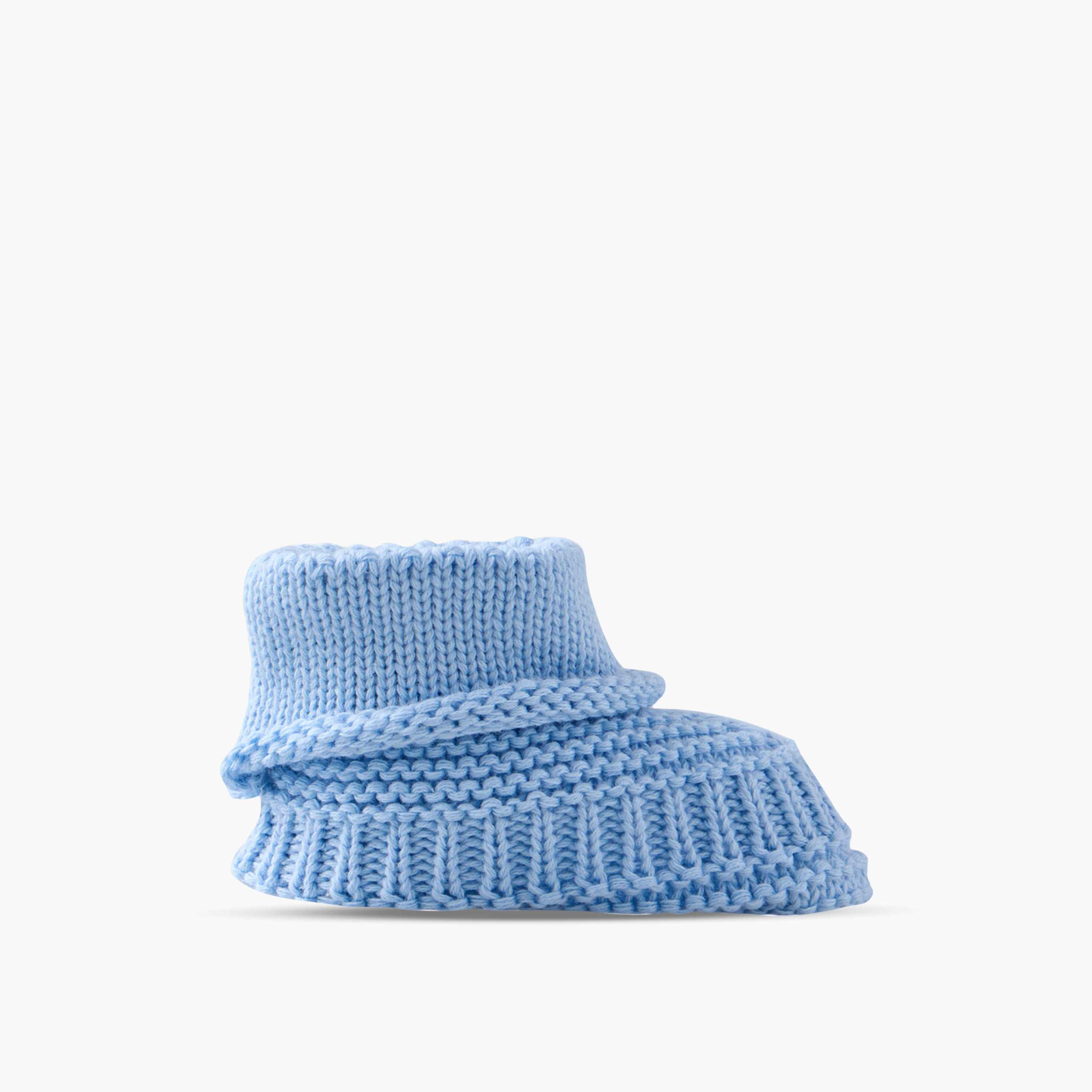 Juniors Booties with Crochet Texture-baby-boys-shoes-booties-image-2