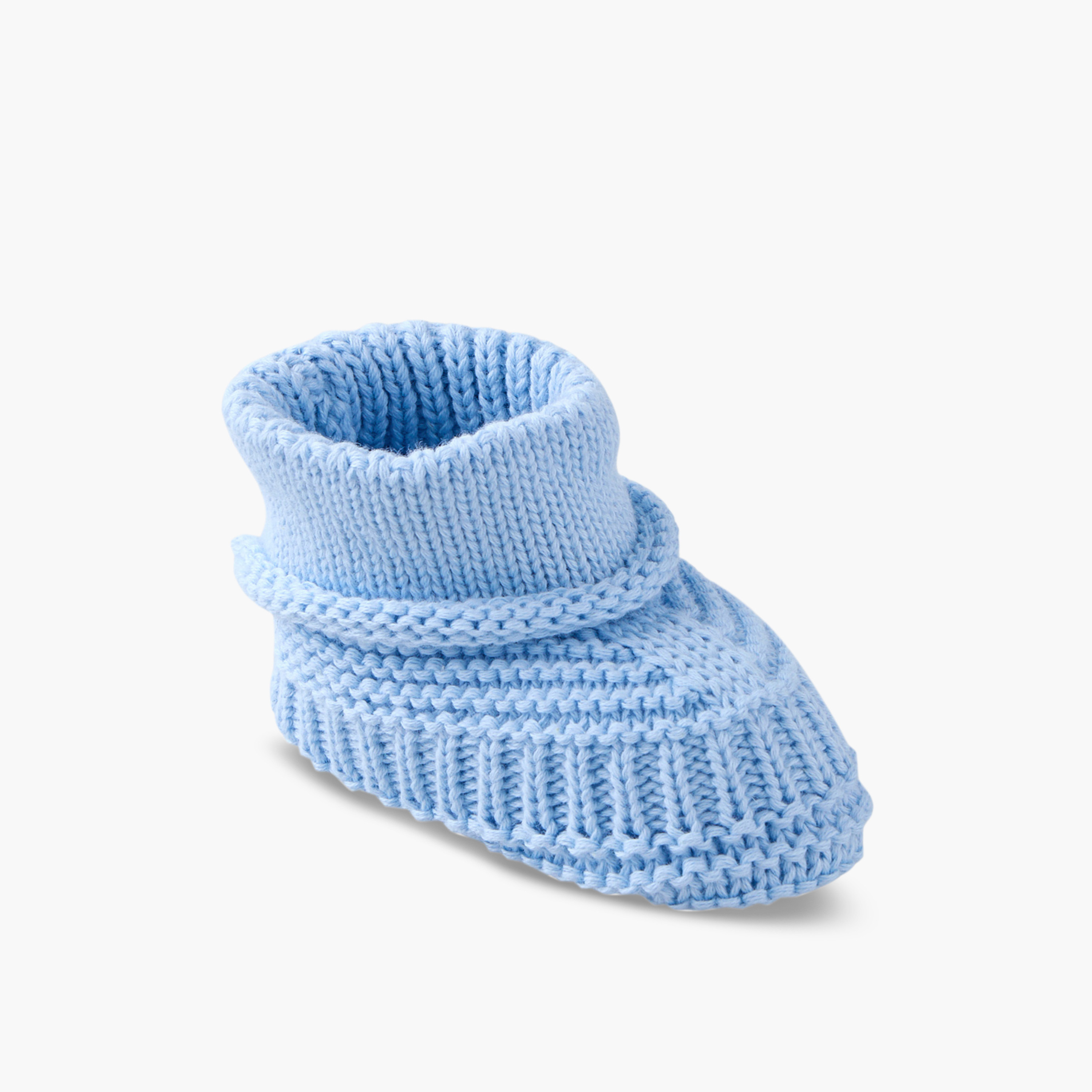 Juniors Booties with Crochet Texture-baby-boys-shoes-booties-image-3