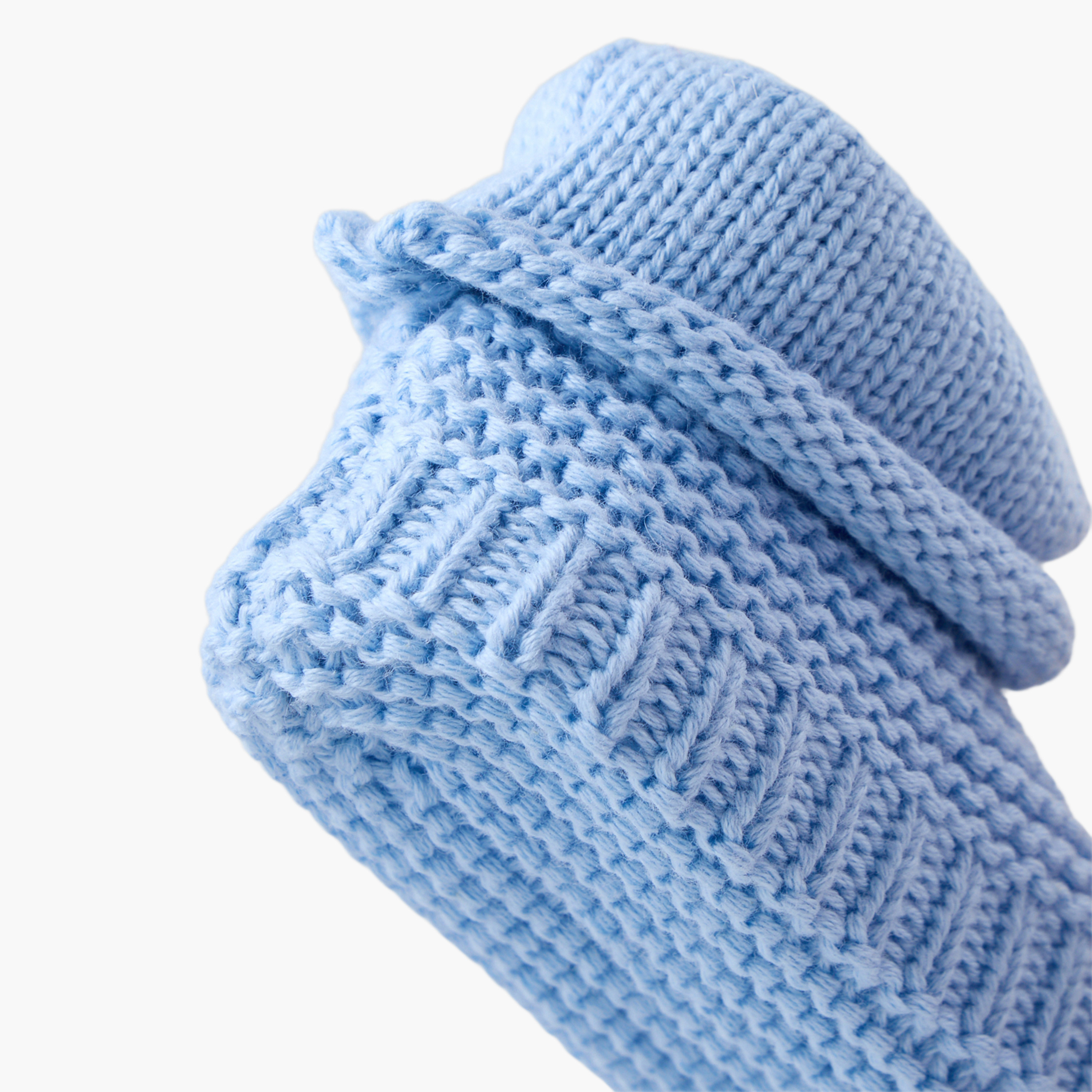 Juniors Booties with Crochet Texture-baby-boys-shoes-booties-image-5