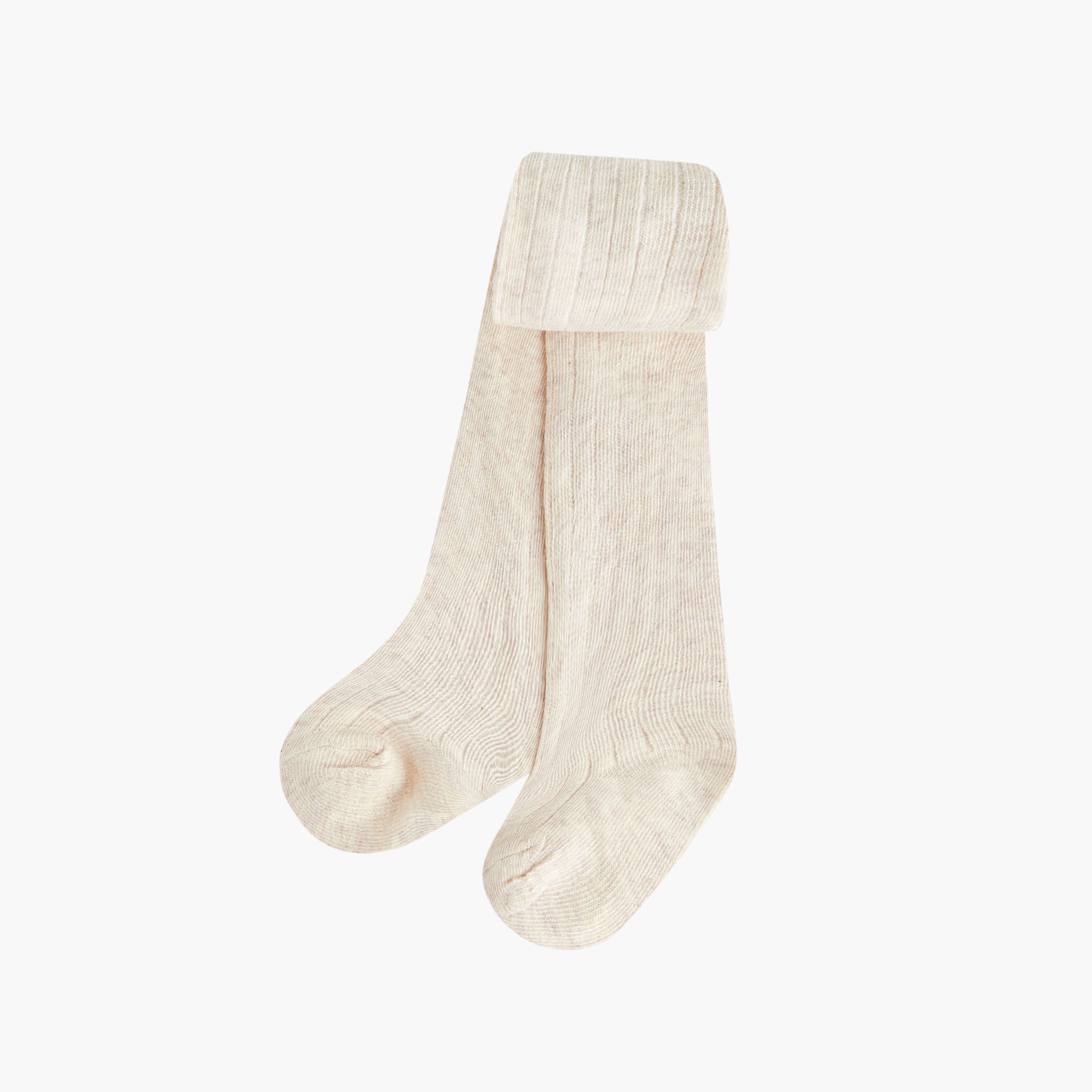 Set of 2- Juniors Cotton Girls Tights - Ribbed-baby-girls-accessories-socks-image-3