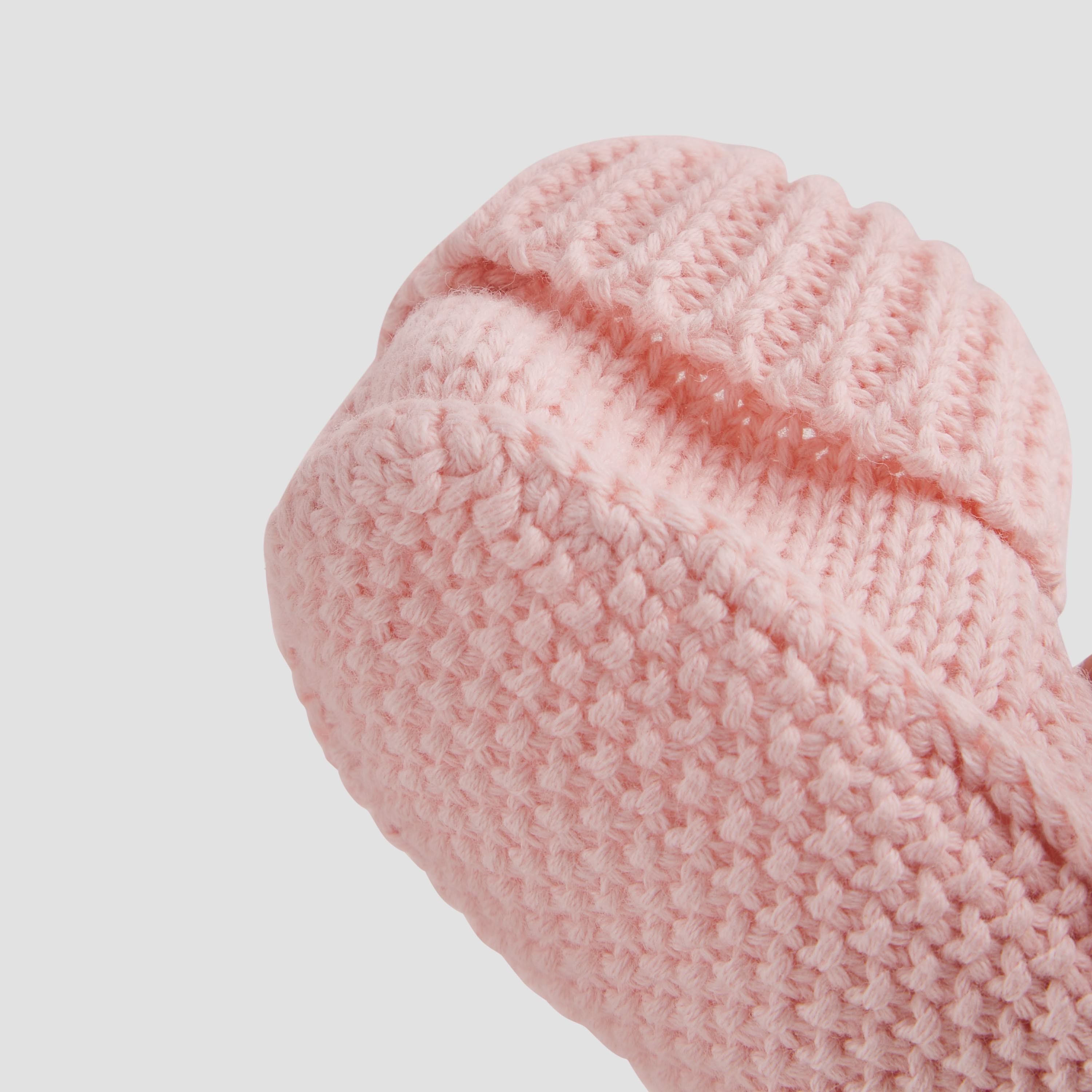 Juniors Girls Booties with Crochet and Bow Detail - Cotton-baby-girls-shoes-booties-image-5