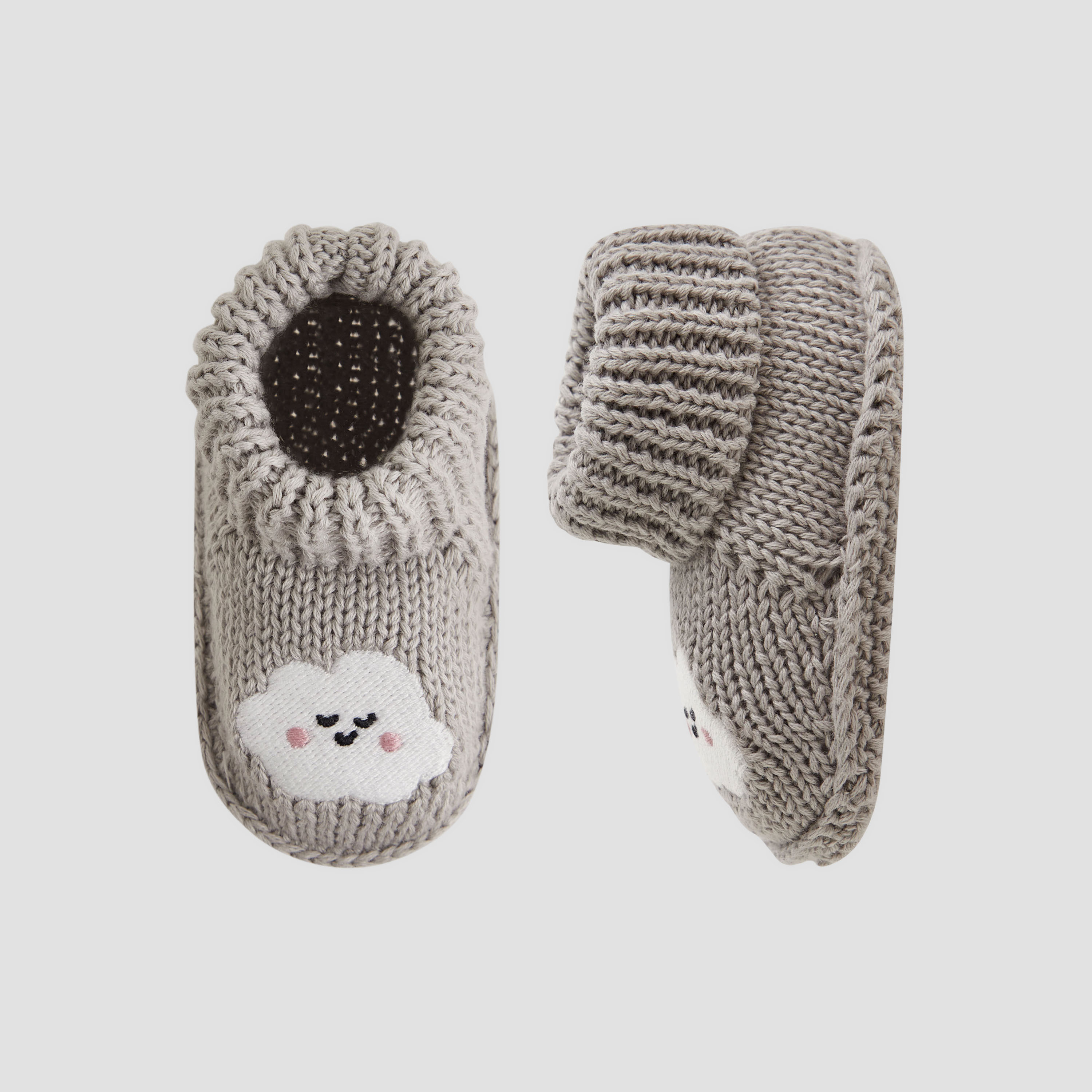 Juniors Boys Booties with Embroidery - Cotton-baby-boys-shoes-booties-image-1