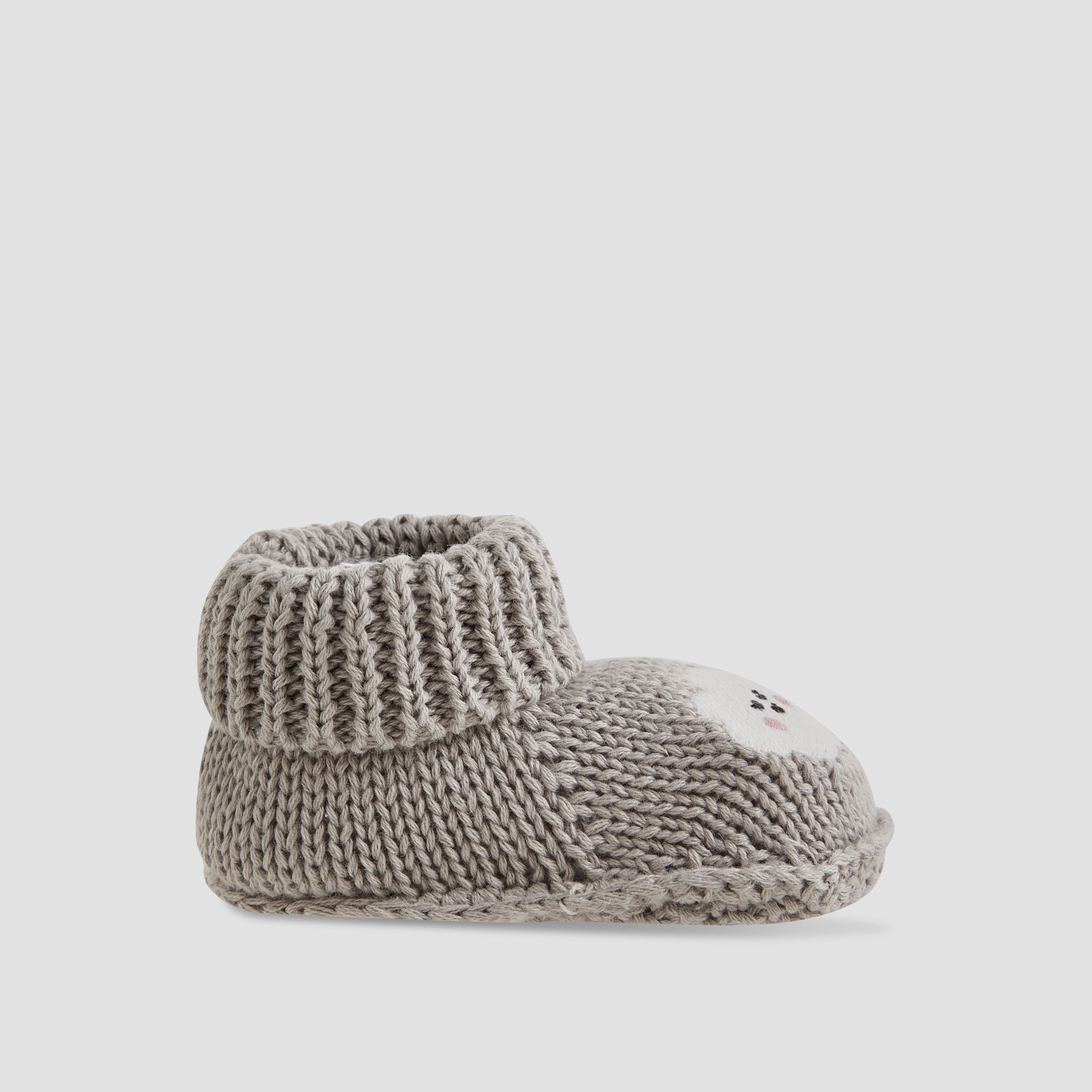 Juniors Boys Booties with Embroidery - Cotton-baby-boys-shoes-booties-image-3