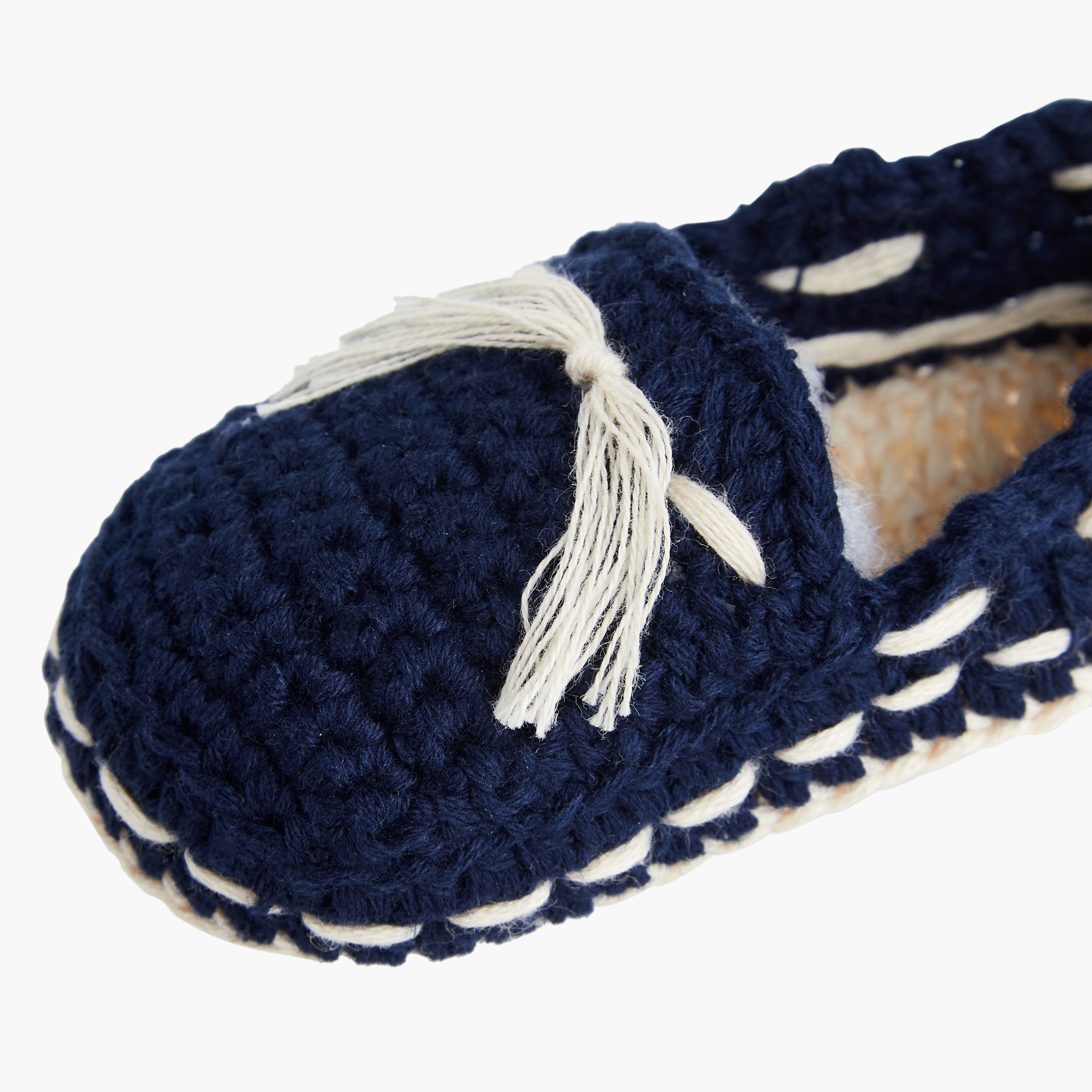 Juniors Boys Booties with Crochet and Tassel Detail - Cotton-baby-boys-shoes-booties-image-4