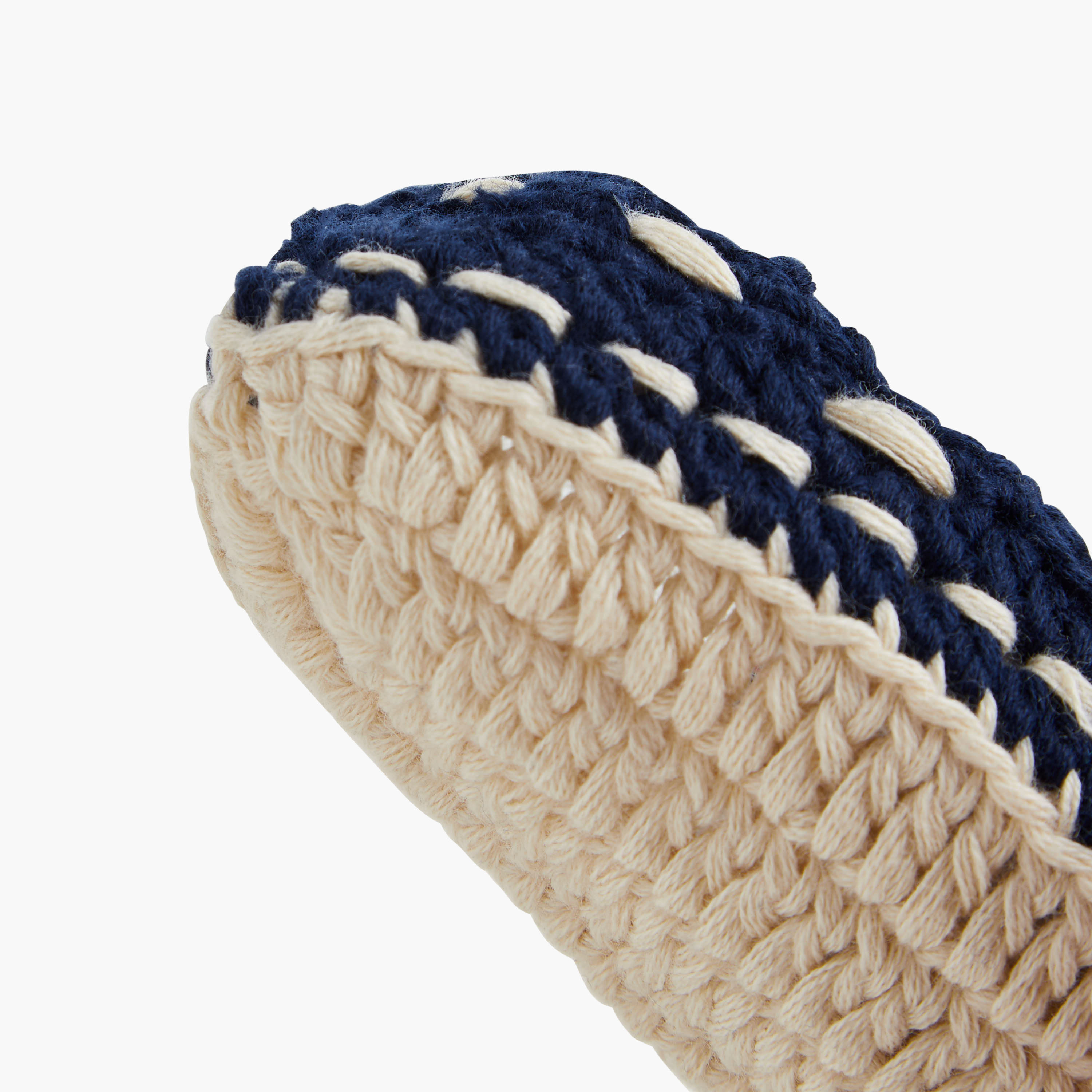 Juniors Boys Booties with Crochet and Tassel Detail - Cotton-baby-boys-shoes-booties-image-5