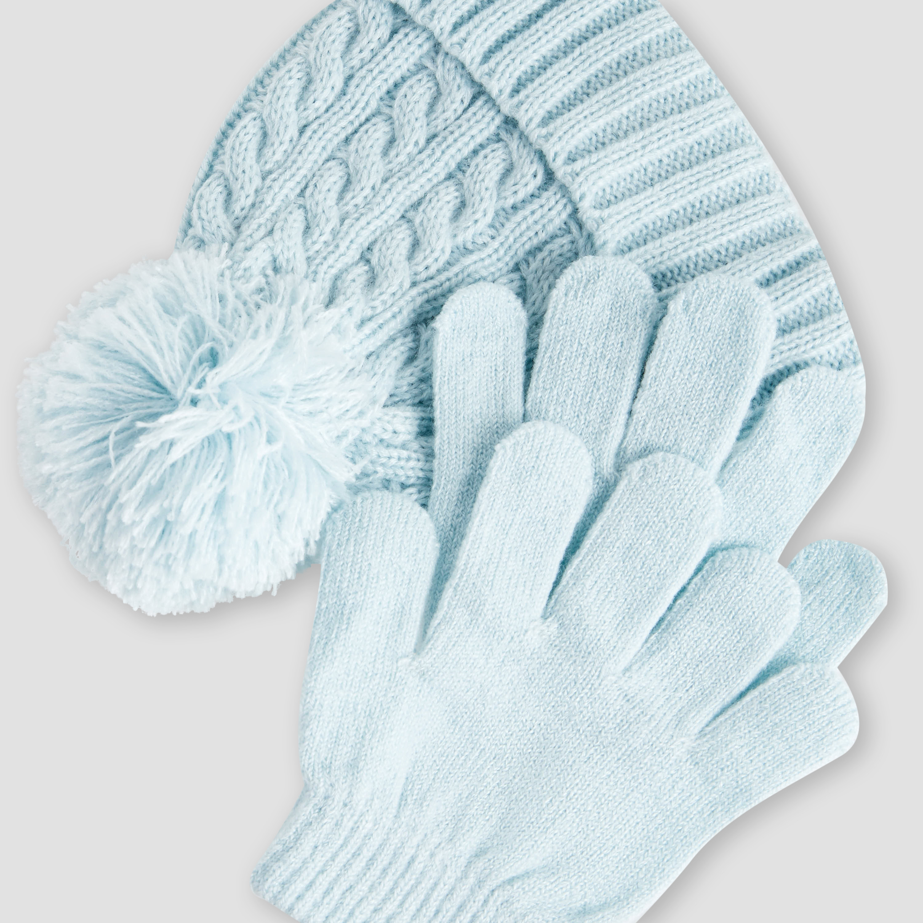 قبعة وقفازات أكريليك شتوية للأولاد من جونيورز-baby-boys-clothing-winterwear-winteraccessories-image-1