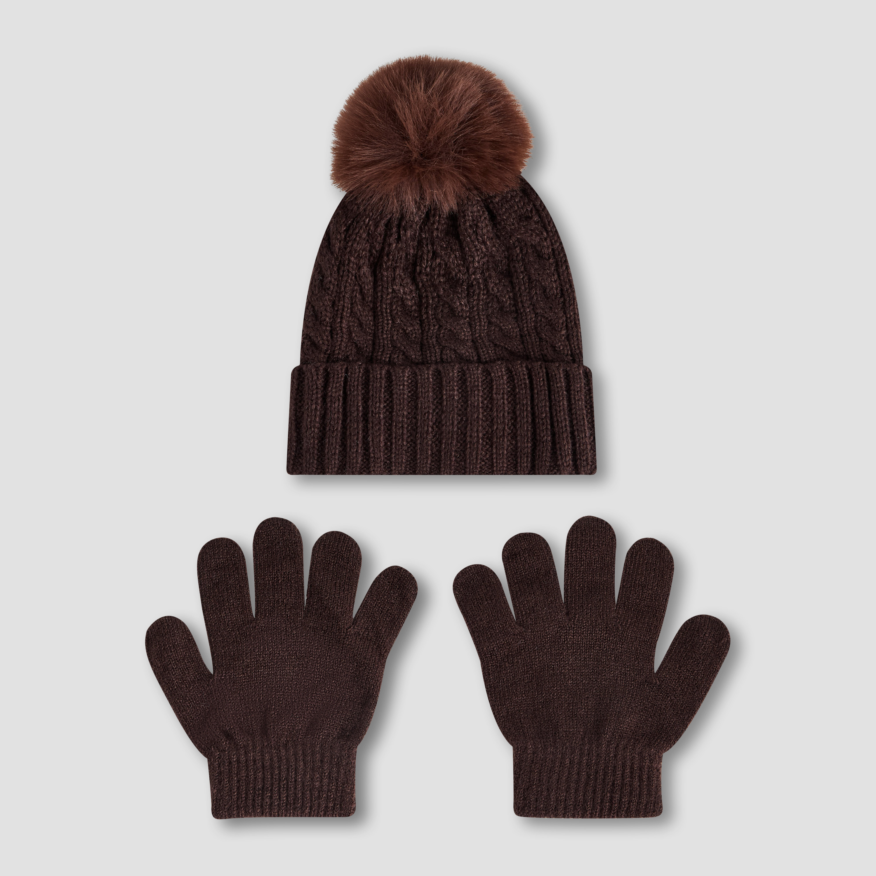 Juniors Boys Winter Cap with Gloves - Acrylic-baby-boys-clothing-winterwear-winteraccessories-image-1