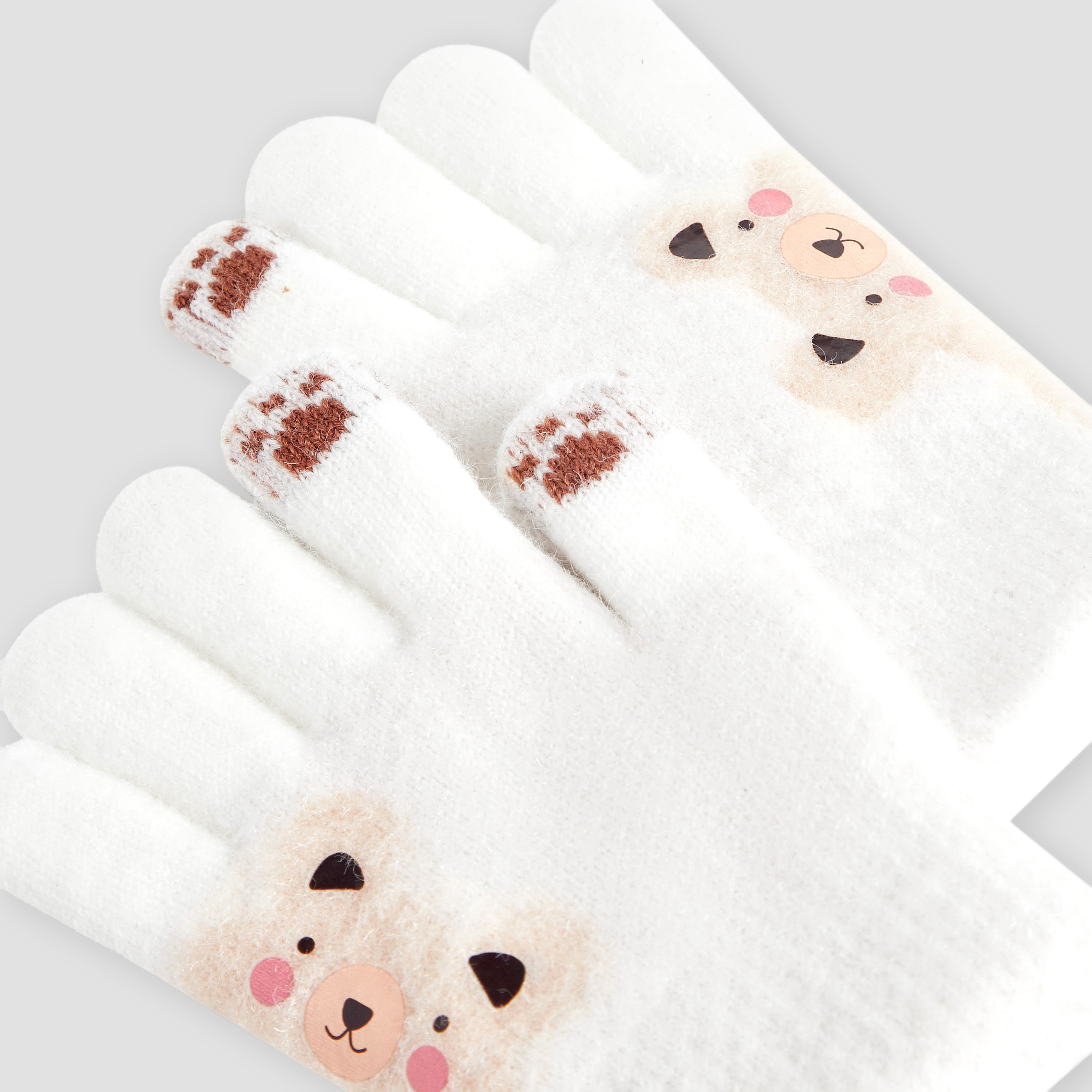 Juniors Boys Winter Gloves with Bear Design-baby-boys-clothing-winterwear-winteraccessories-image-7